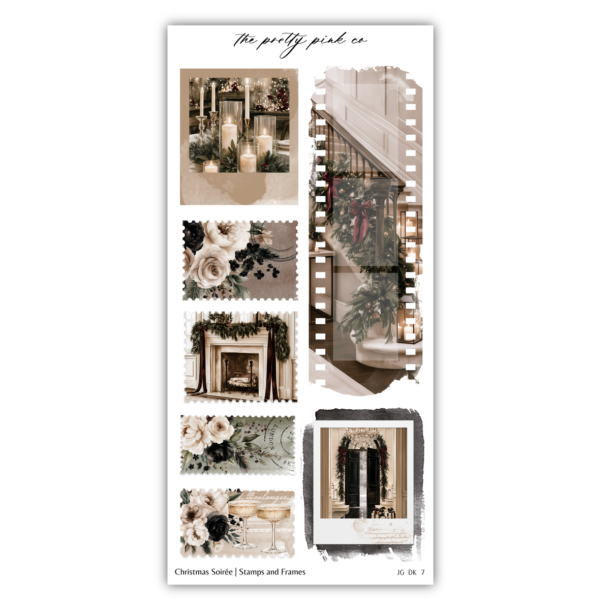 The image is a collage of various photographs depicting different scenes and objects, including floral arrangements, architectural elements, and other decorative elements.