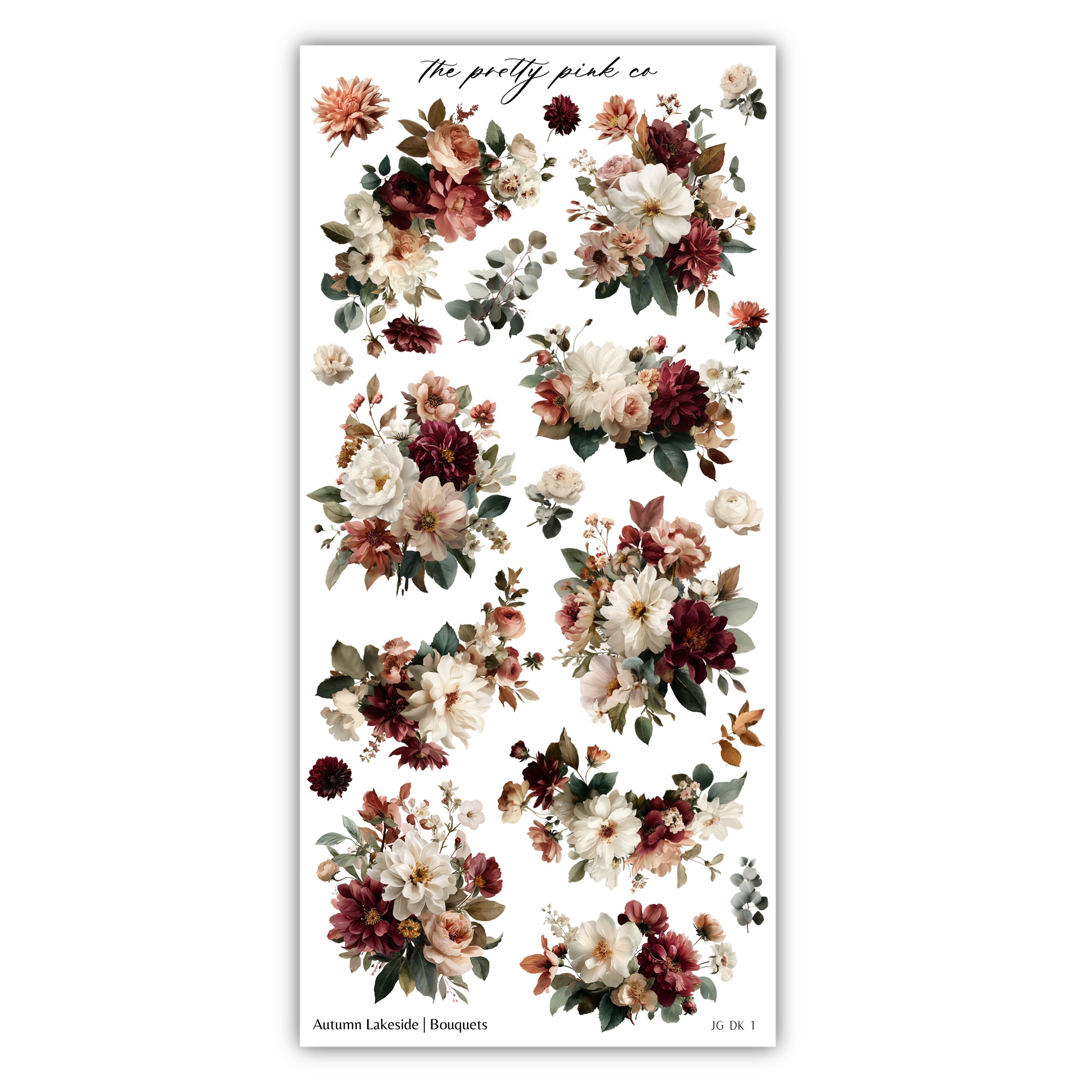 a collection of floral arrangements, including various types of flowers such as roses, peonies, and other blooms. The arrangement appears to be a collage or a series of individual images showcasing different floral designs.