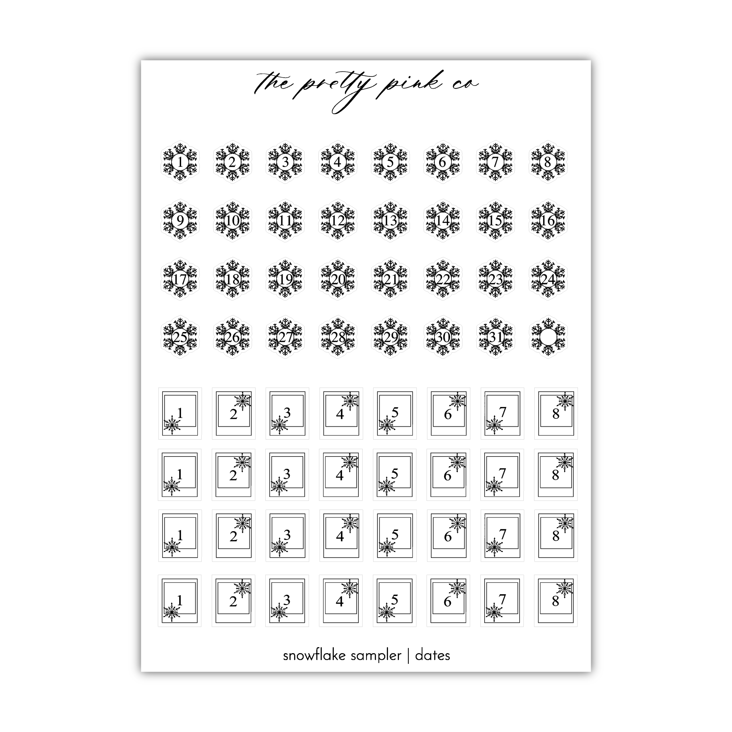 Snowflake Sampler | Dates