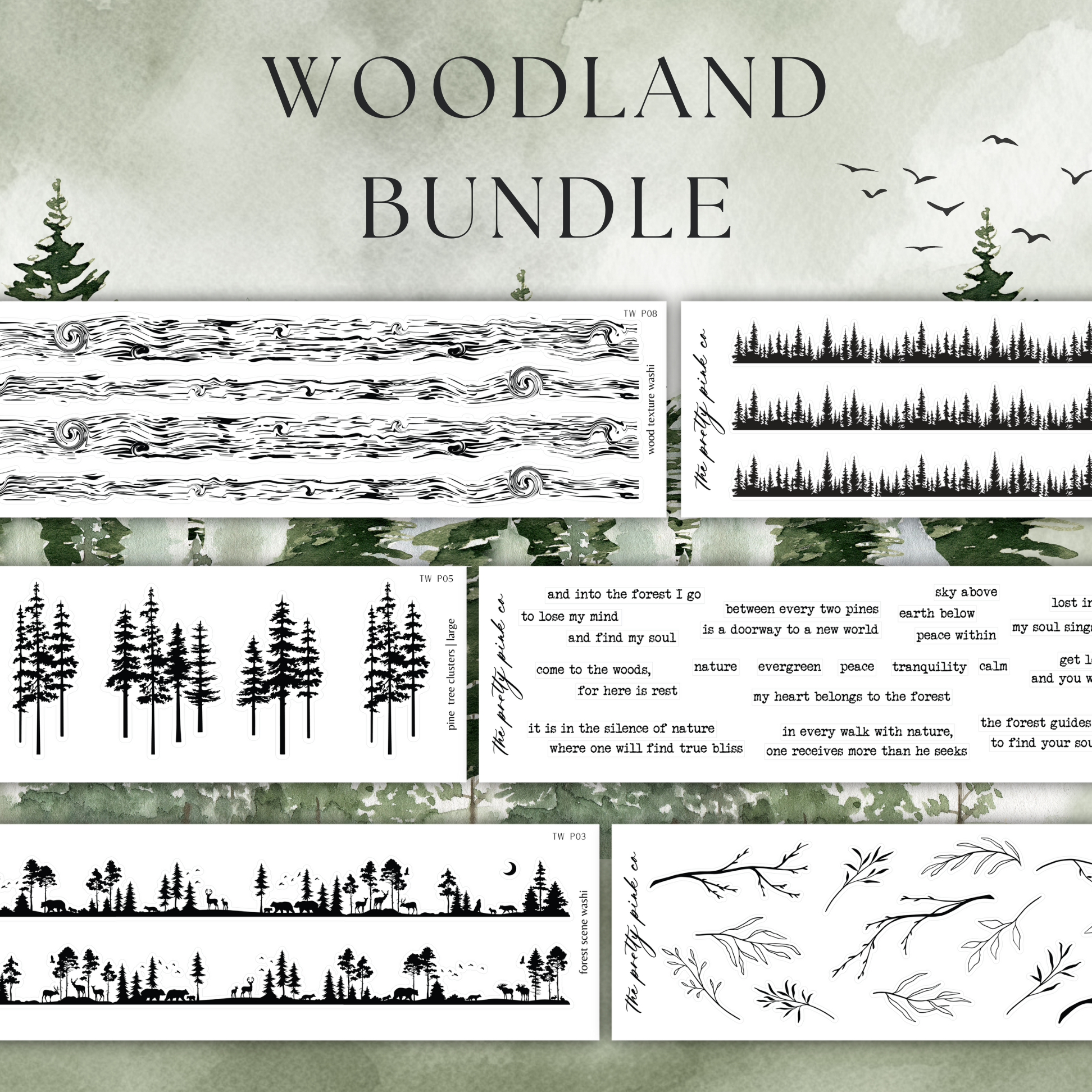 Woodland | Foiled Bundle