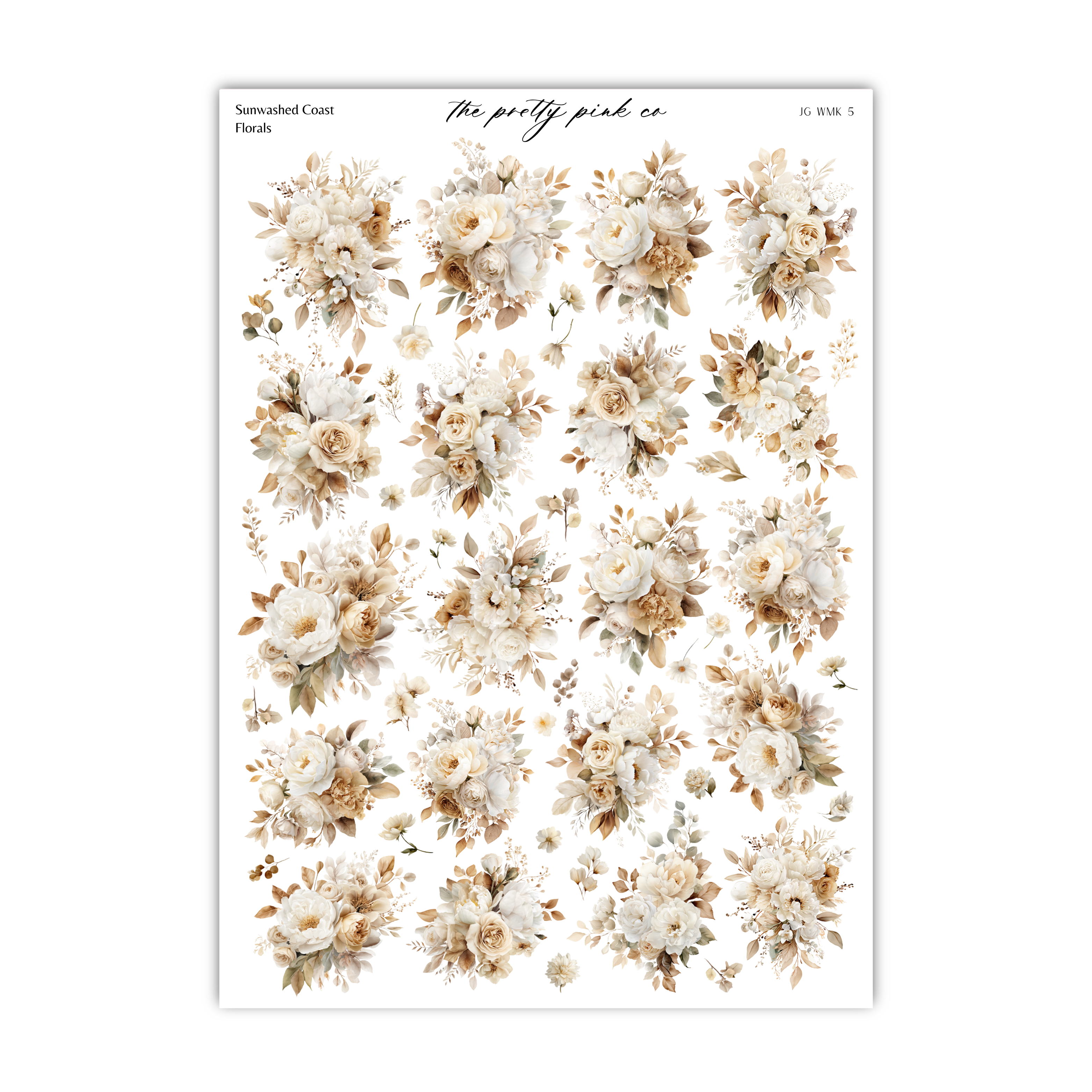 a collection of floral images arranged in a grid format, with each image featuring a variety of flowers in different colors and styles.