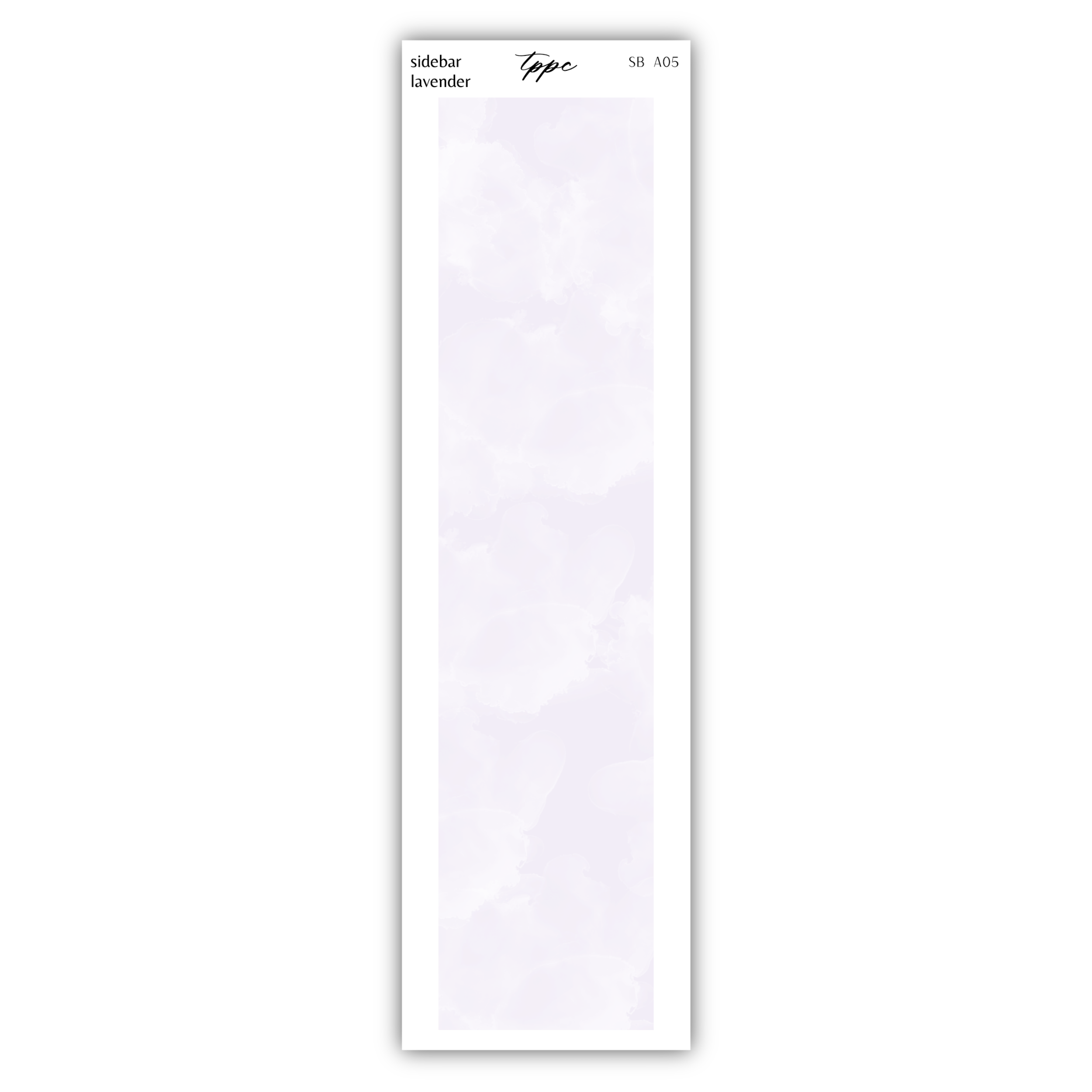 a white bookmark with a white background