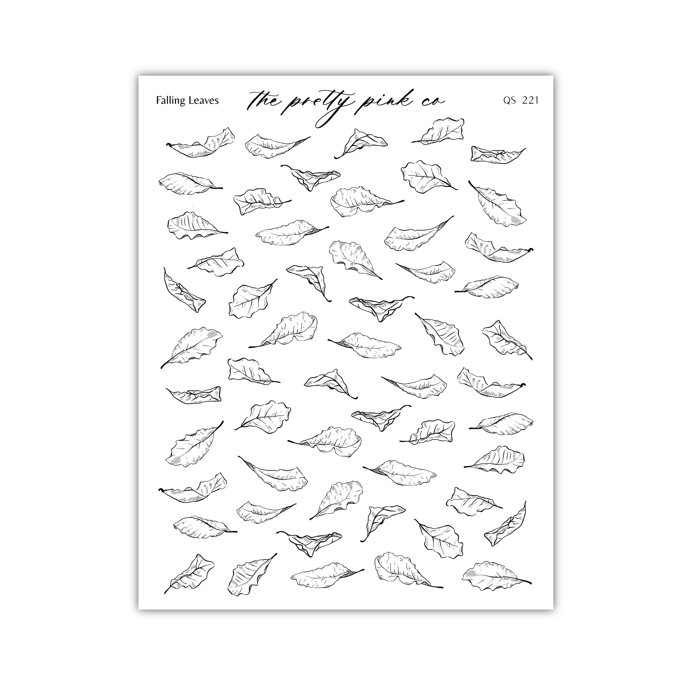 a collection of leaf-like shapes in various sizes and orientations, arranged in a grid-like pattern.