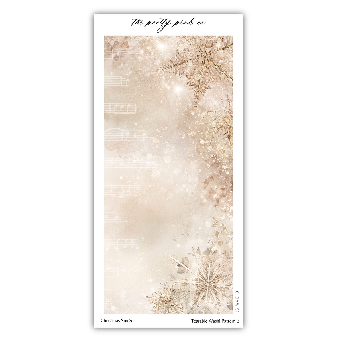 The image is a collage of various images, including a snowy background with musical notes and snowflakes, and a Christmas-themed image featuring a snowy landscape with a wreath.