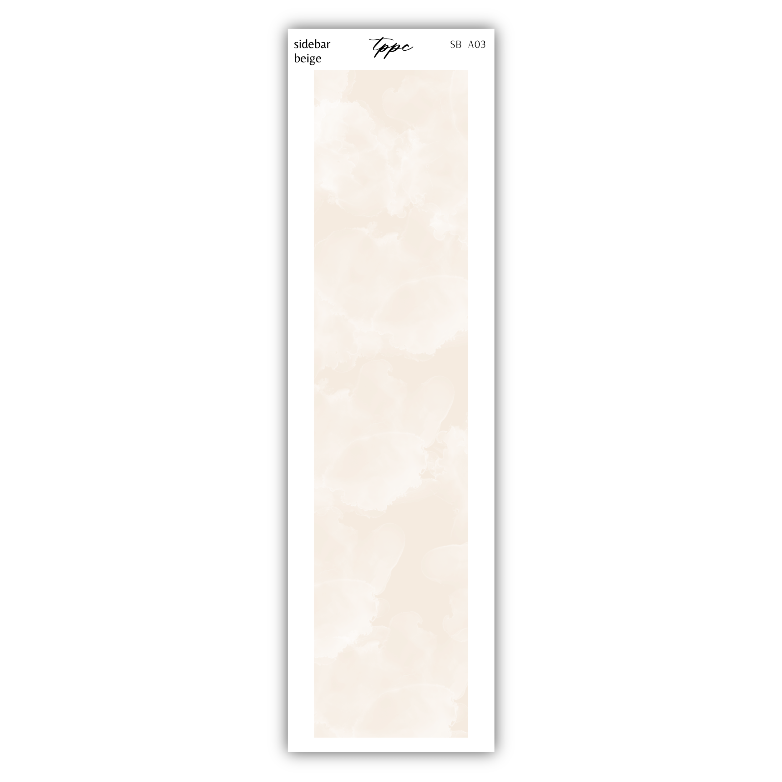 a white bookmark with a white background