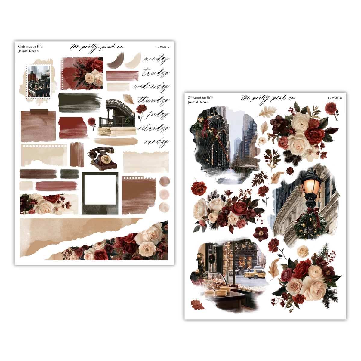 a collage of various images, including floral arrangements, cityscapes, and other decorative elements. The collage is composed of multiple smaller images that come together to create a larger, visually appealing composition.