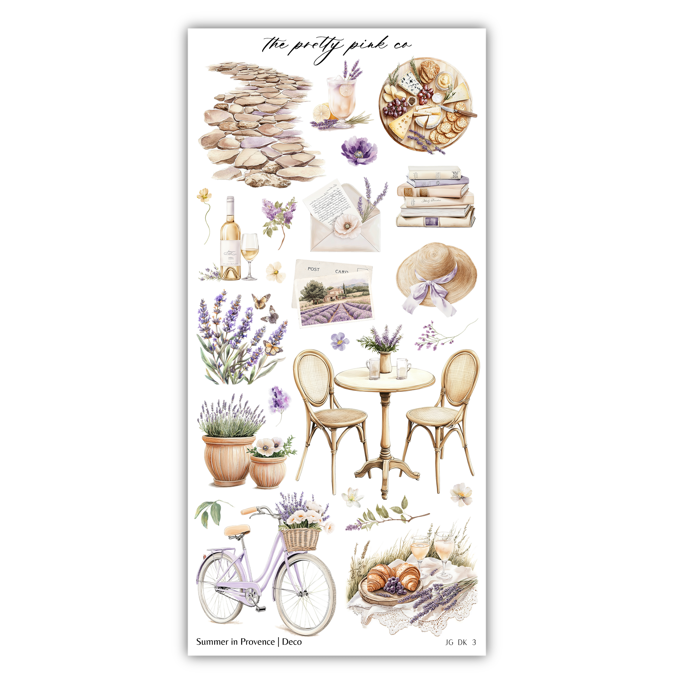 a sticker sheet with a bunch of different things on it