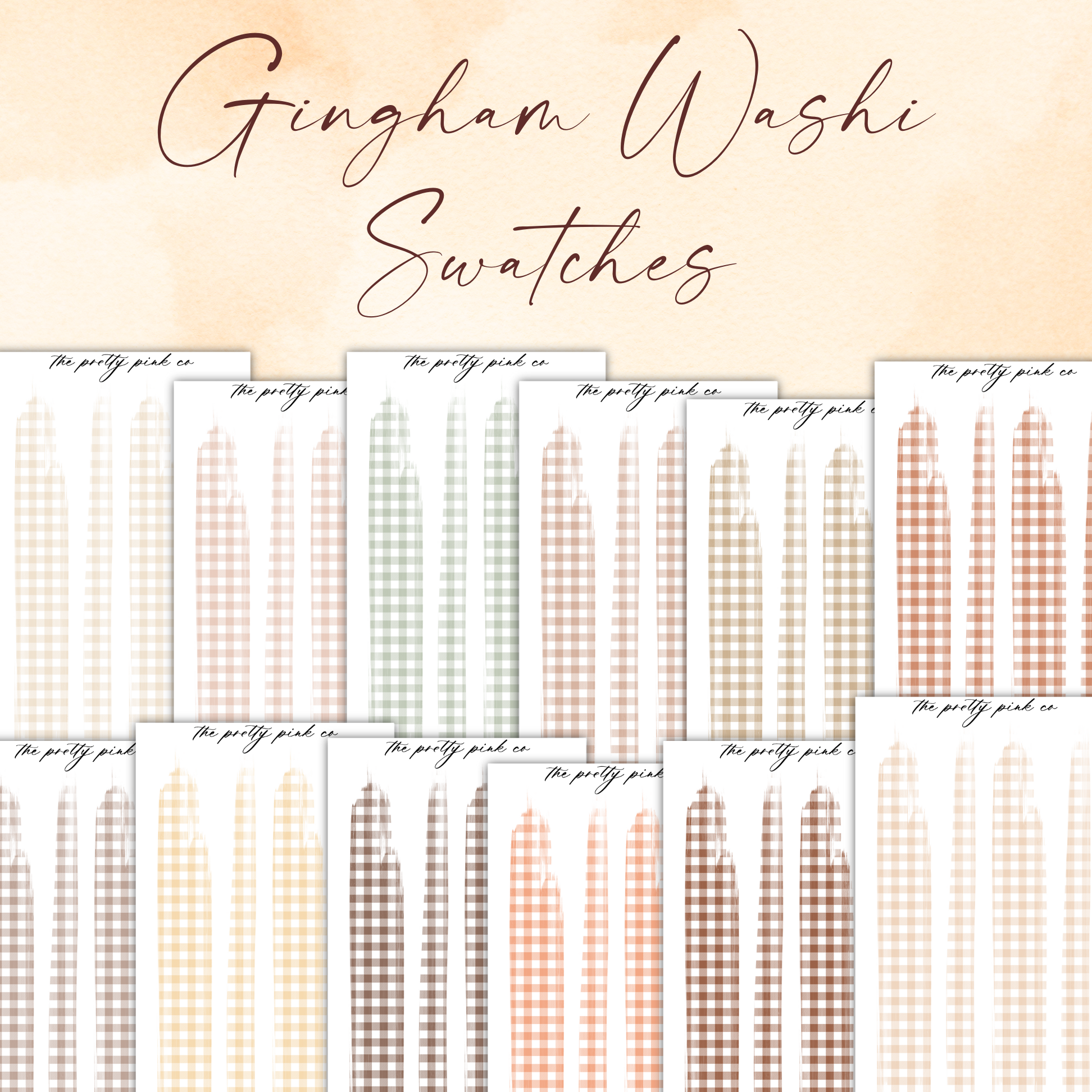 Gingham Washi Swatches