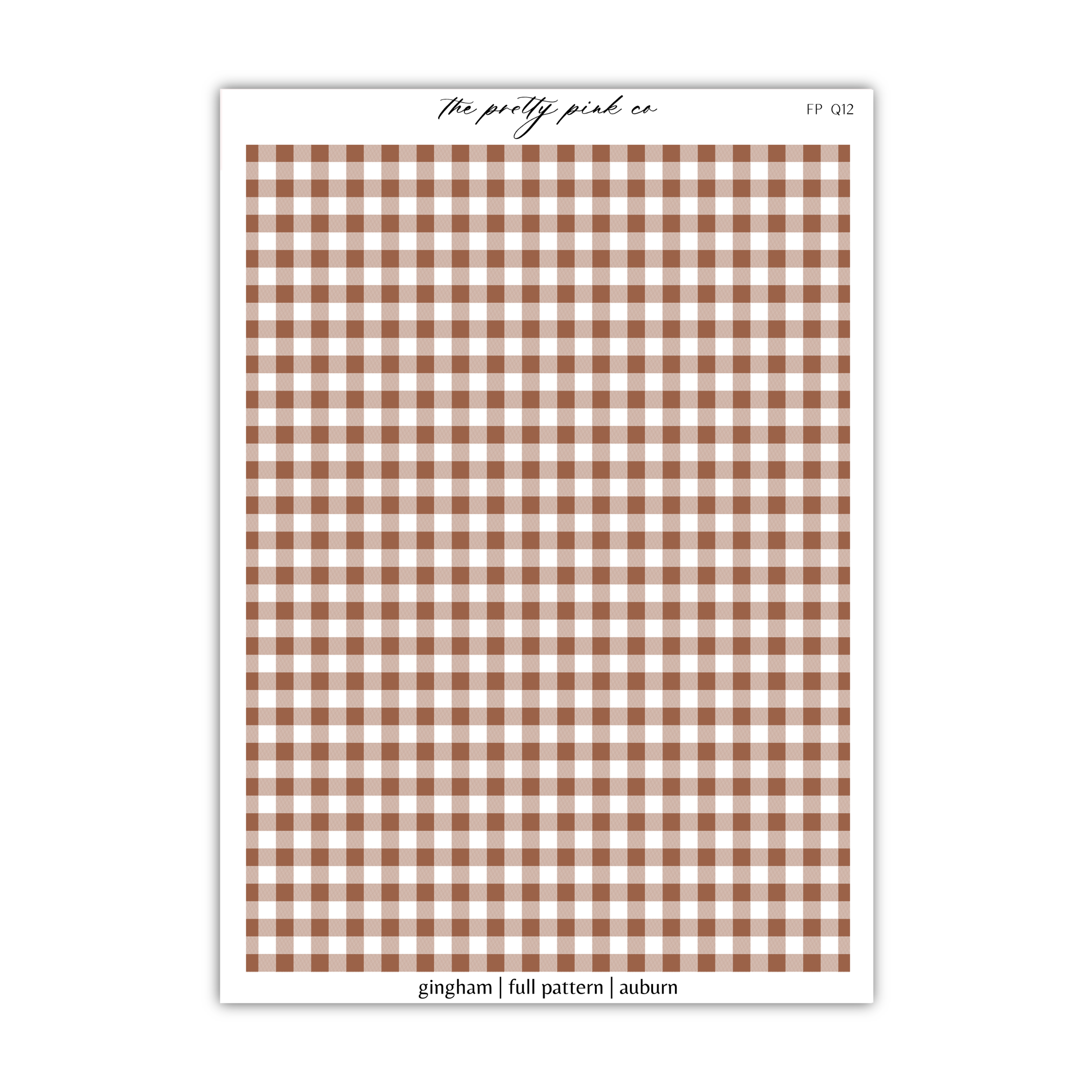 a brown and white gingham plaid pattern