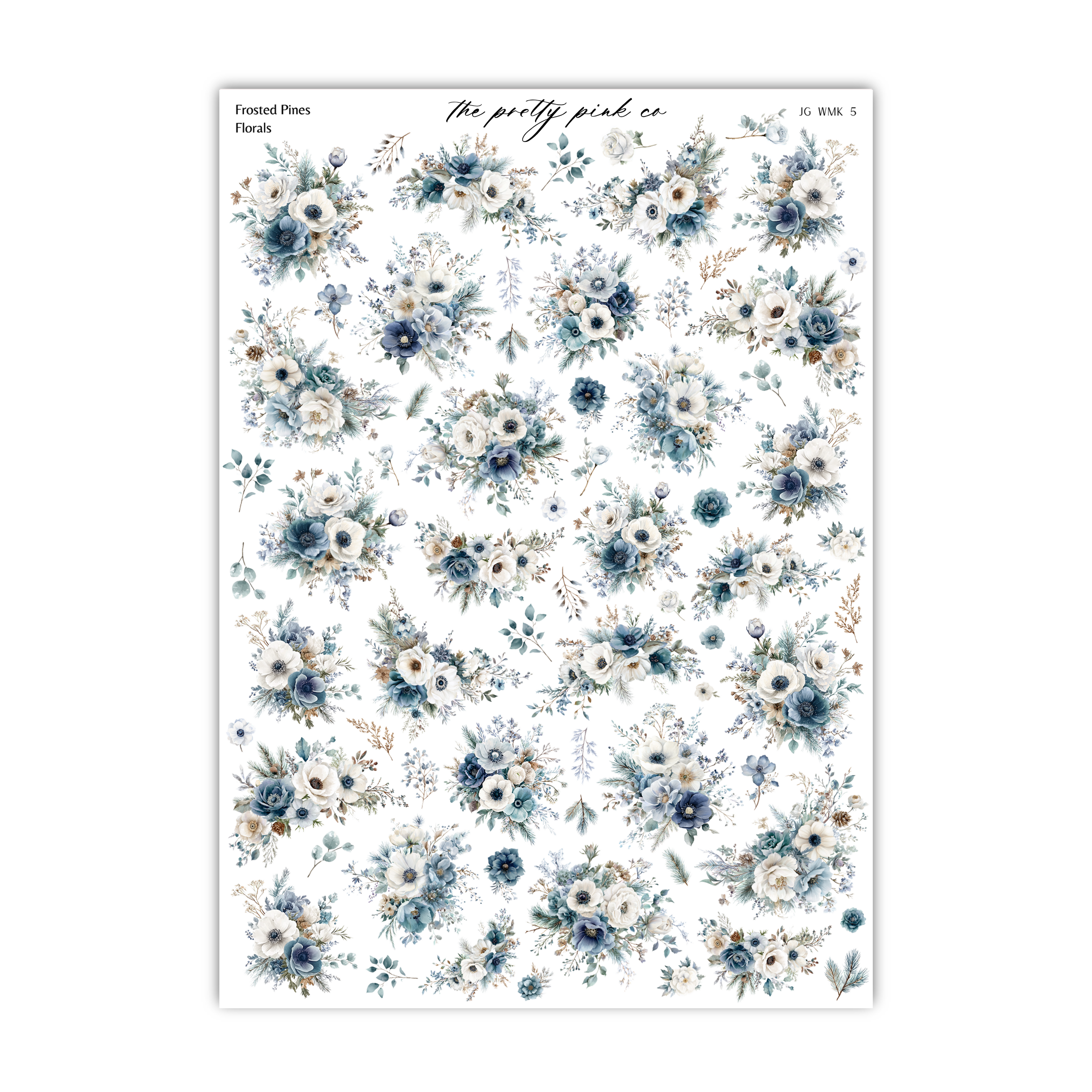 The image is a collage of various floral designs, including different types of flowers and foliage. The designs are arranged in a grid-like pattern, creating a visually appealing and intricate composition.