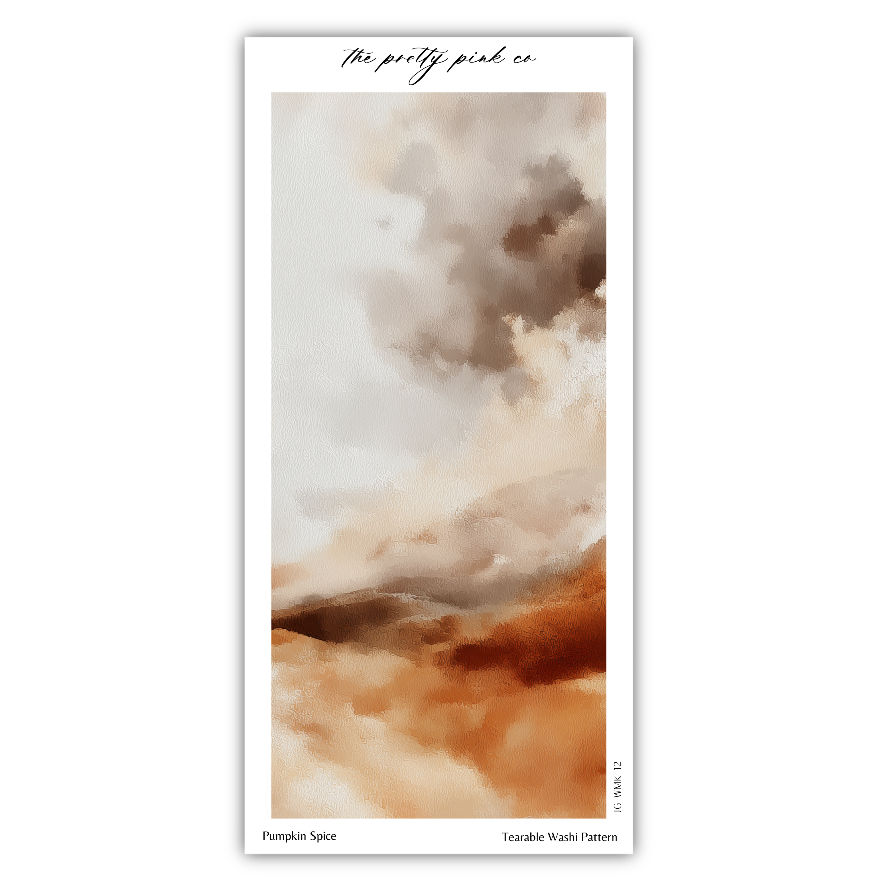 The image is a watercolor painting depicting a landscape with a cloudy sky and a warm, earthy color palette.