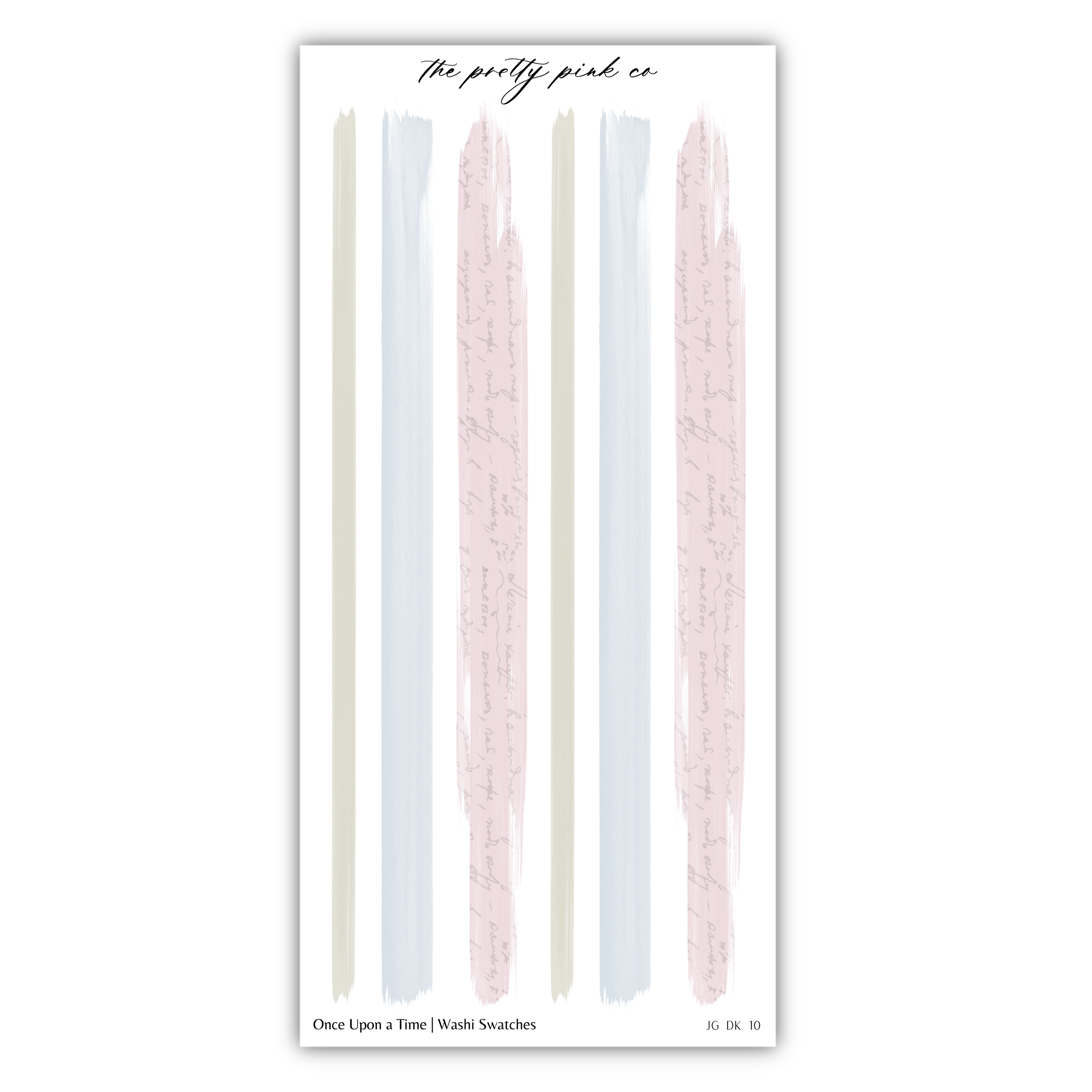 The image is a collage of various colored paint strokes arranged in a vertical line, creating a visually appealing pattern.