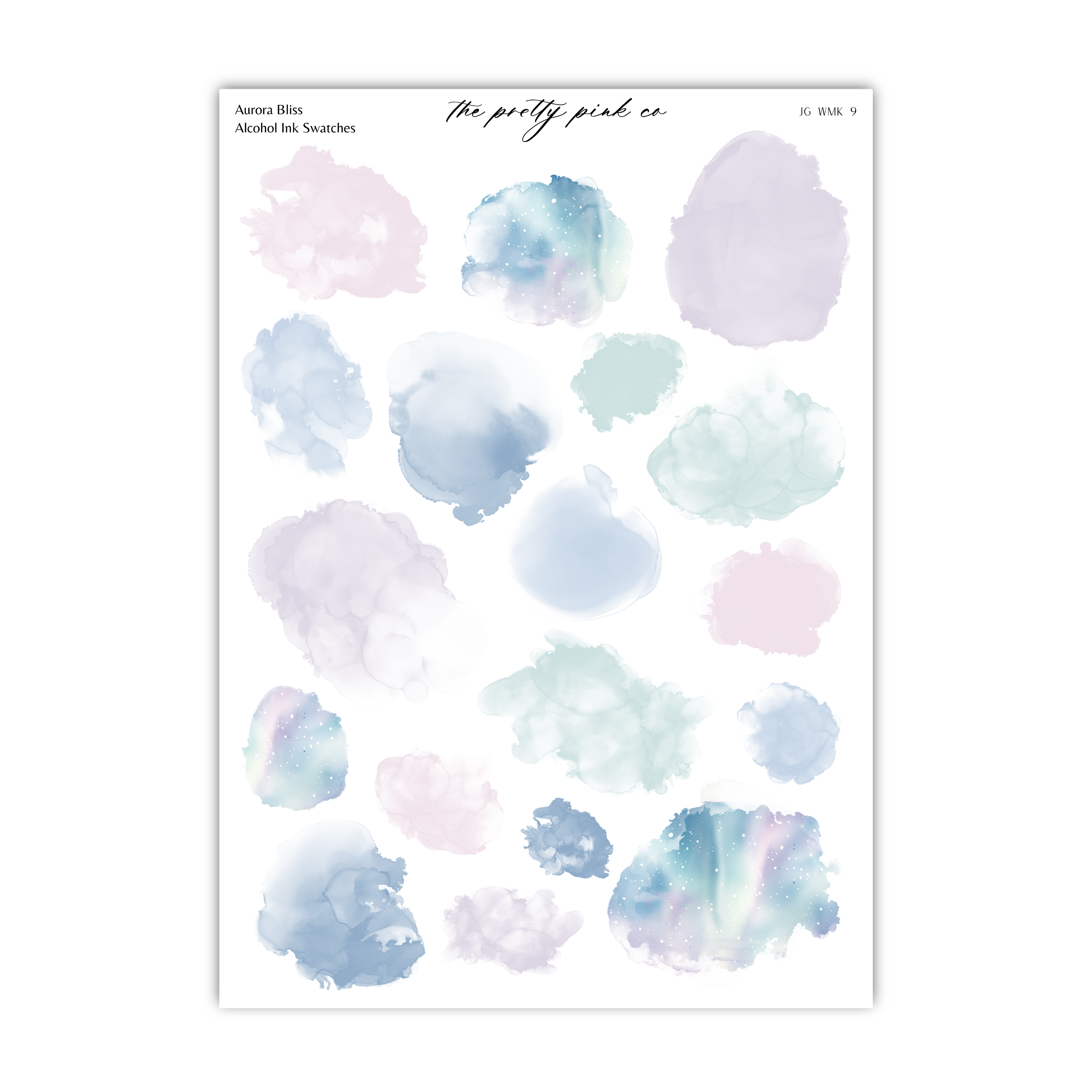 a sheet of watercolor paint on a white background