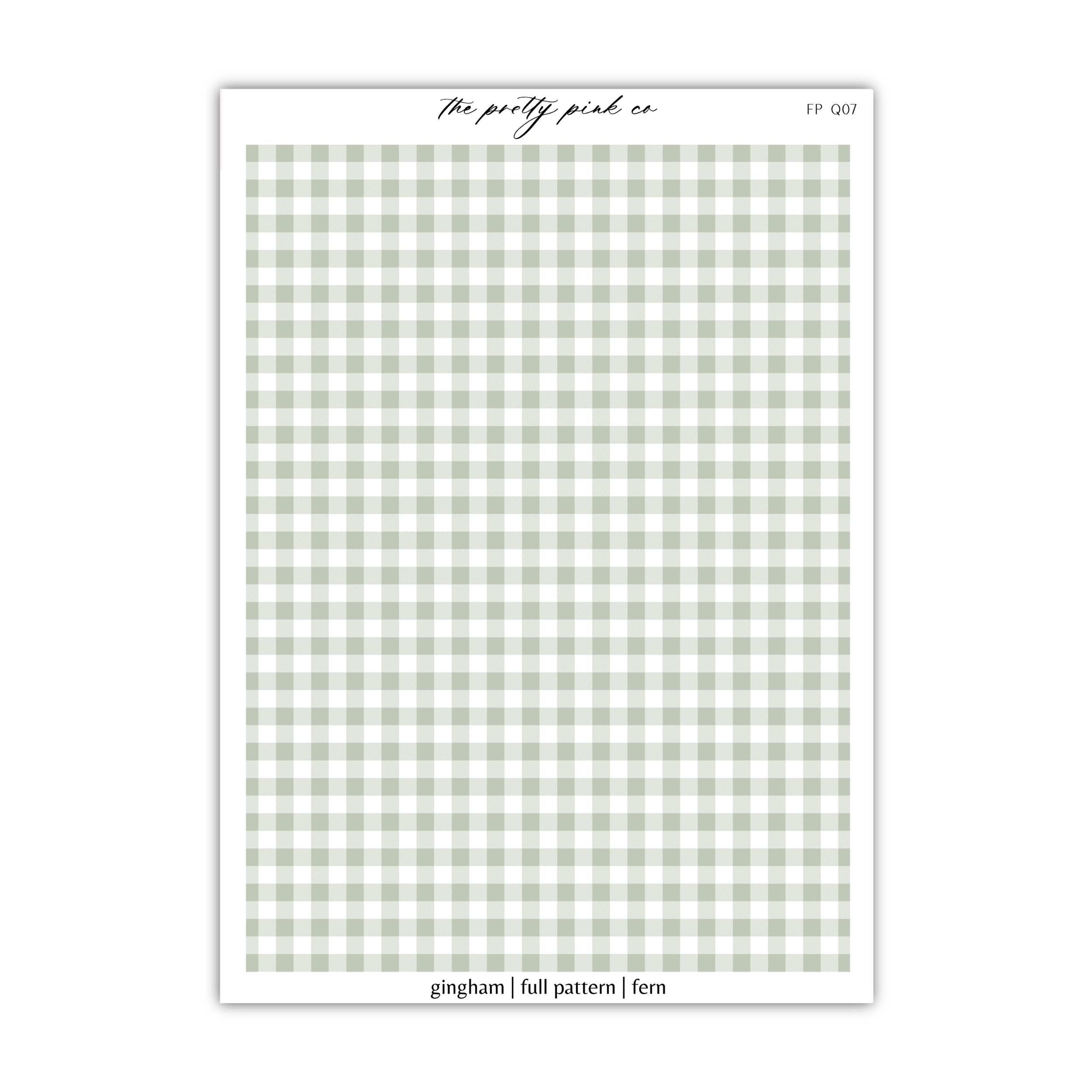 a green and white gingham checkered pattern