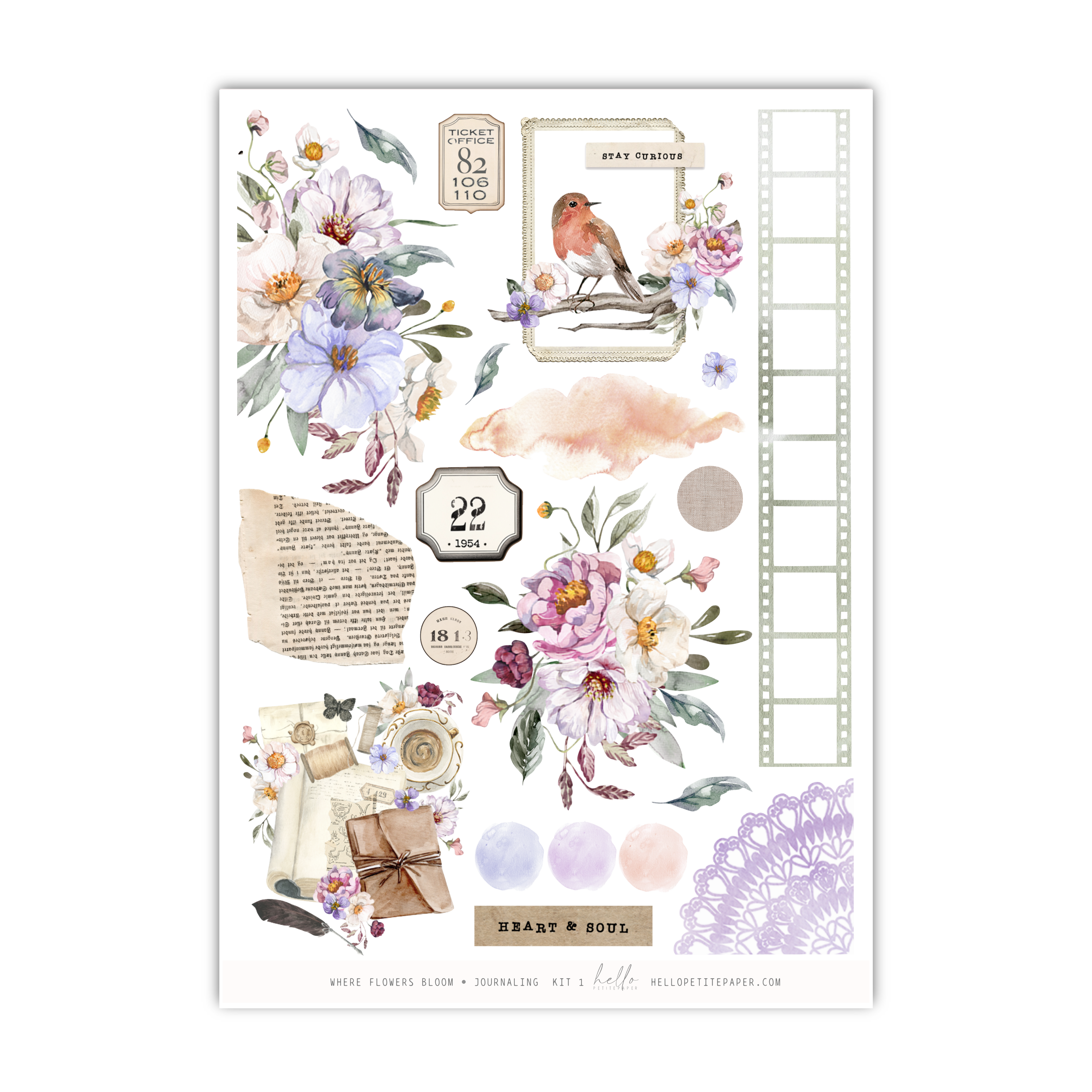 Where Flowers Bloom | Journaling Kit | Hello Petite Paper Collab