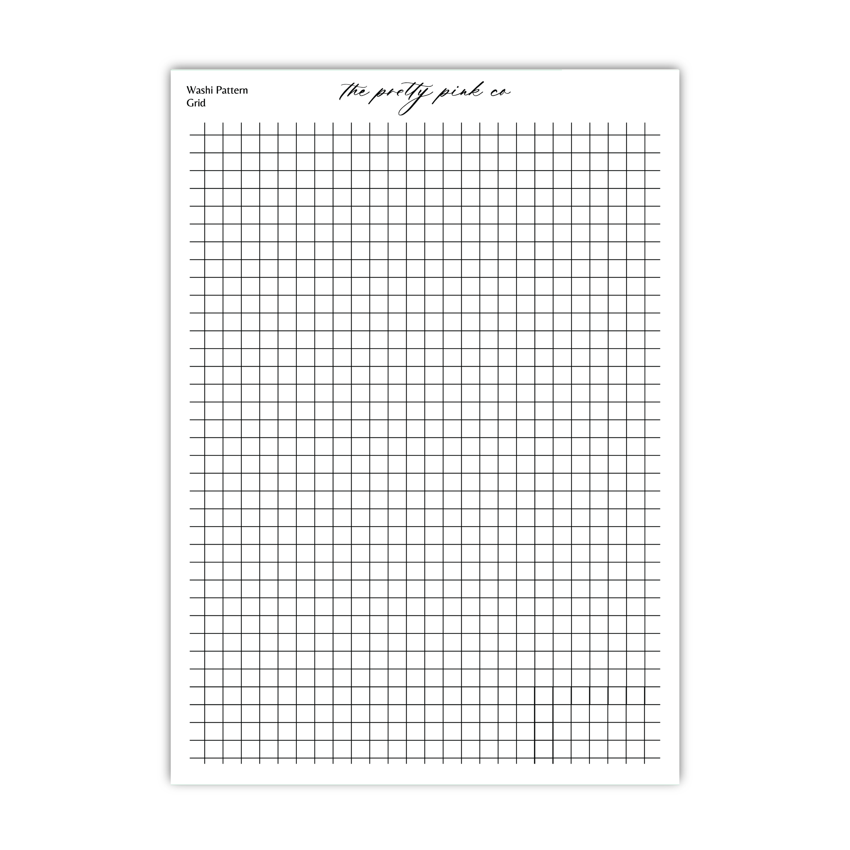 Foiled Tearable Washi Pattern | Grid