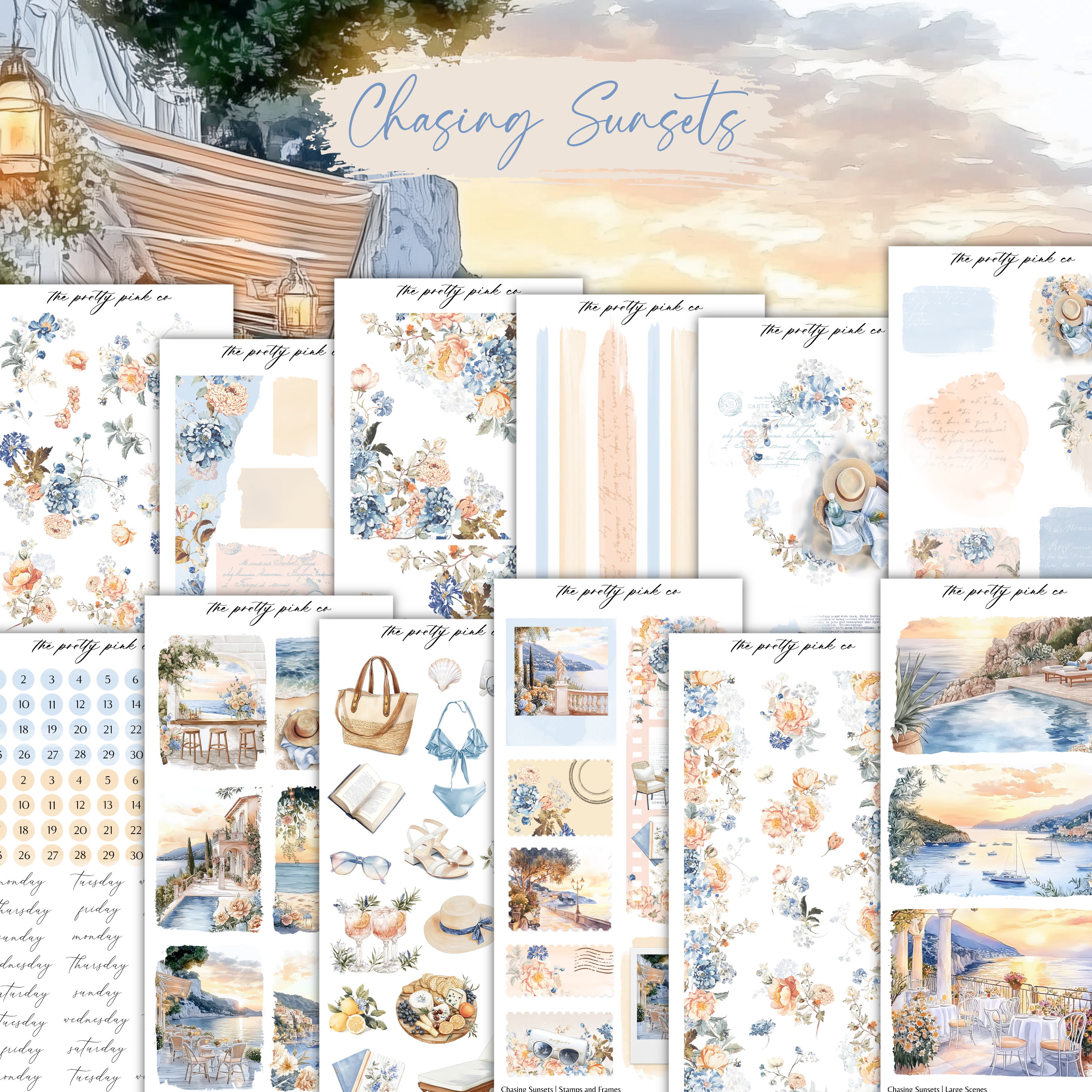 Chasing Sunsets | Decorative Kit