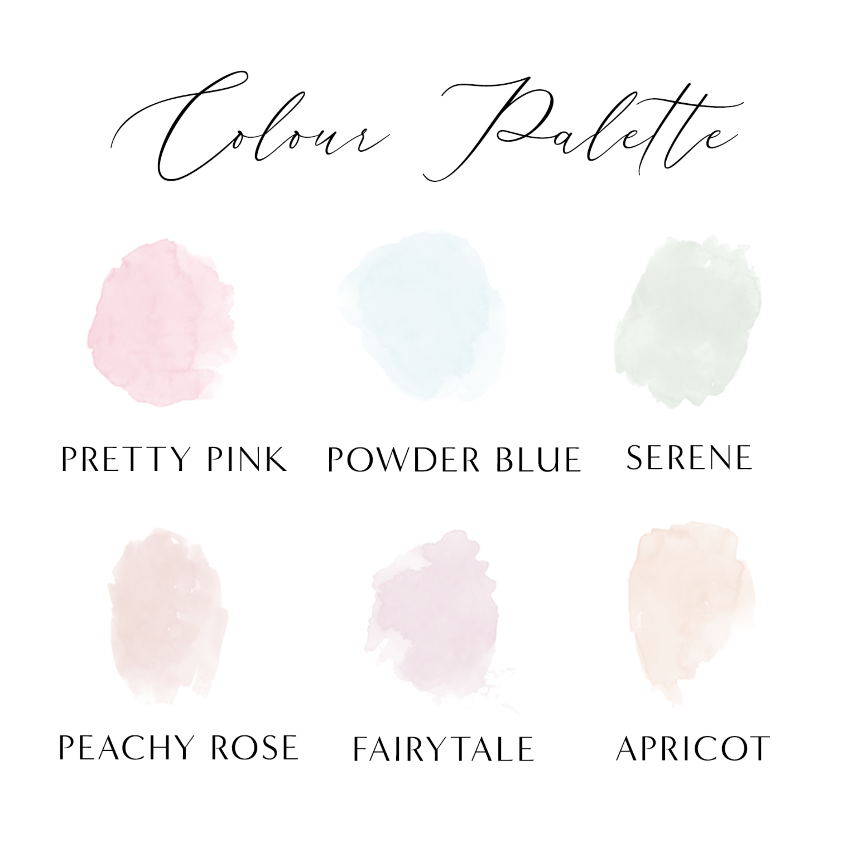 a white background with different shades of pink, blue, and green