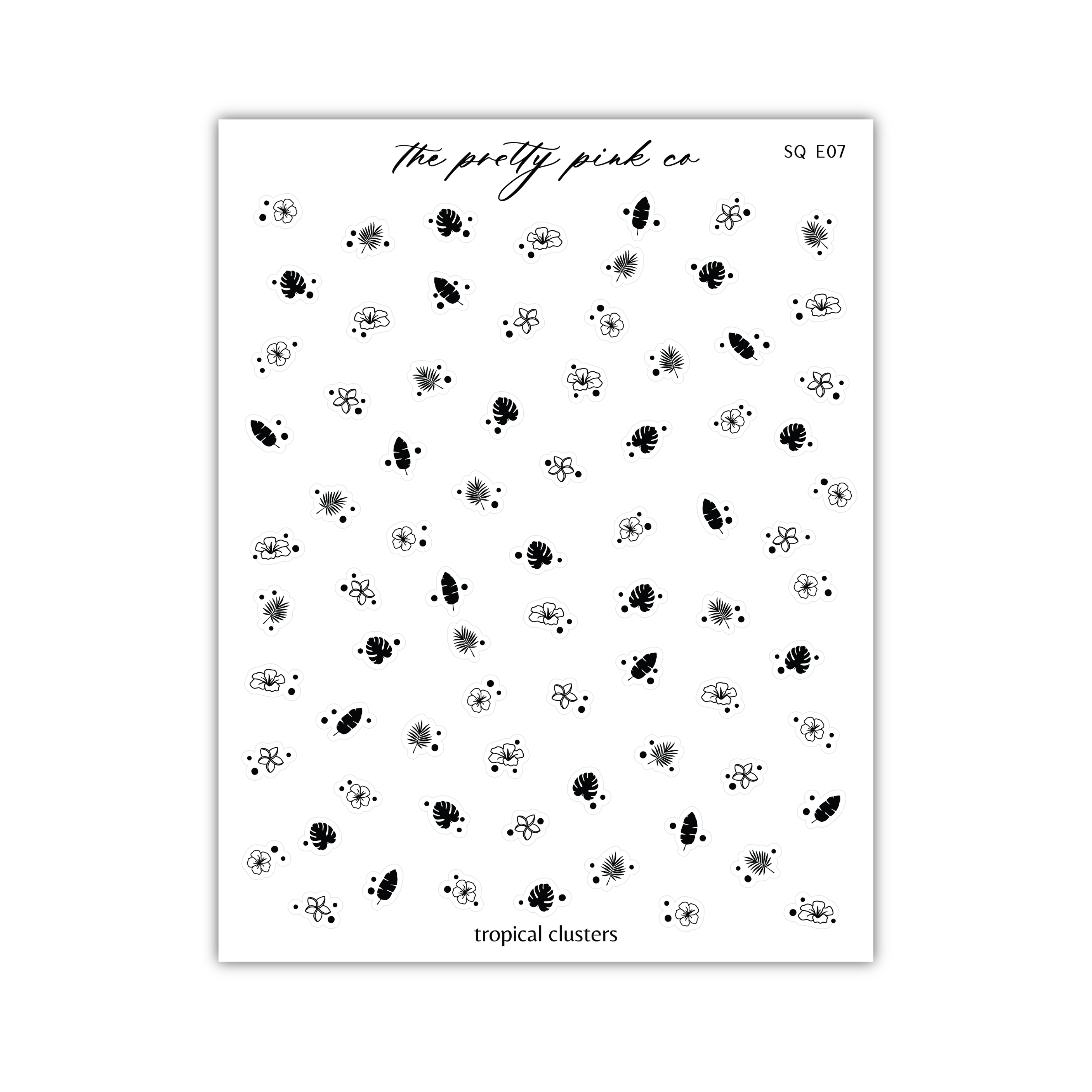 a sheet of black and white paper with small black dots