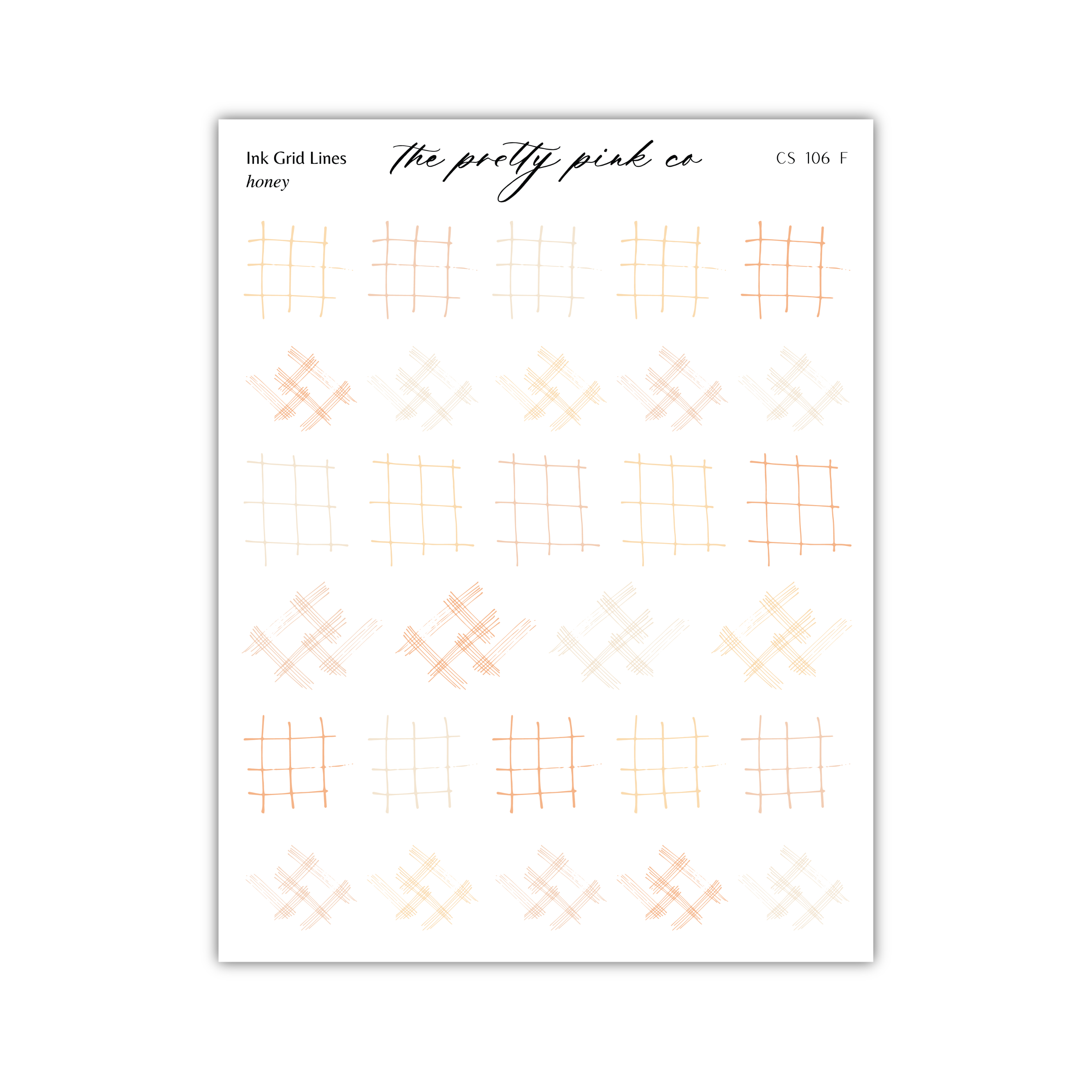 a grid of various colored grid lines, including orange, yellow, and brown, arranged in a visually appealing pattern.