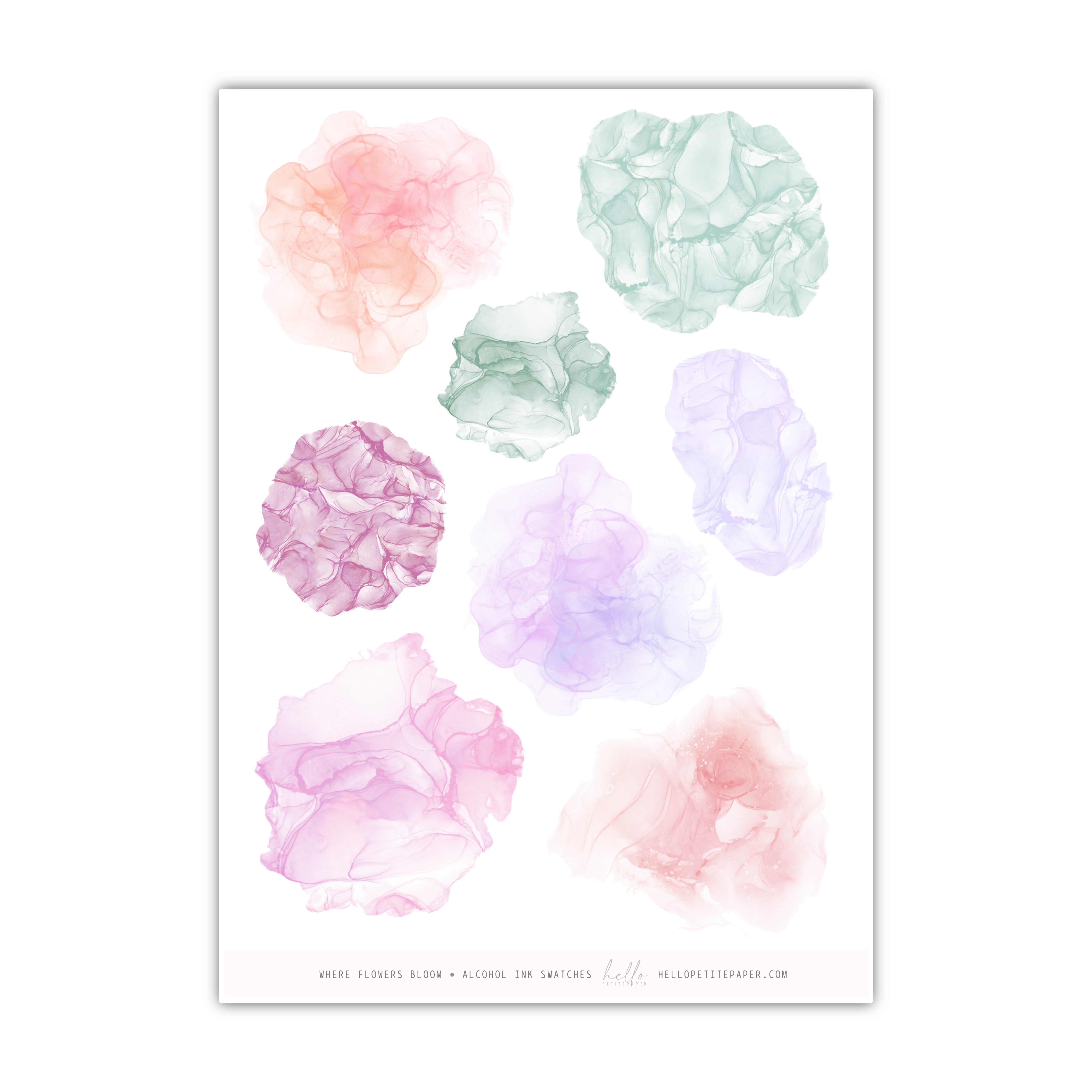 Where Flowers Bloom | Ink Swatches | Hello Petite Paper Collab