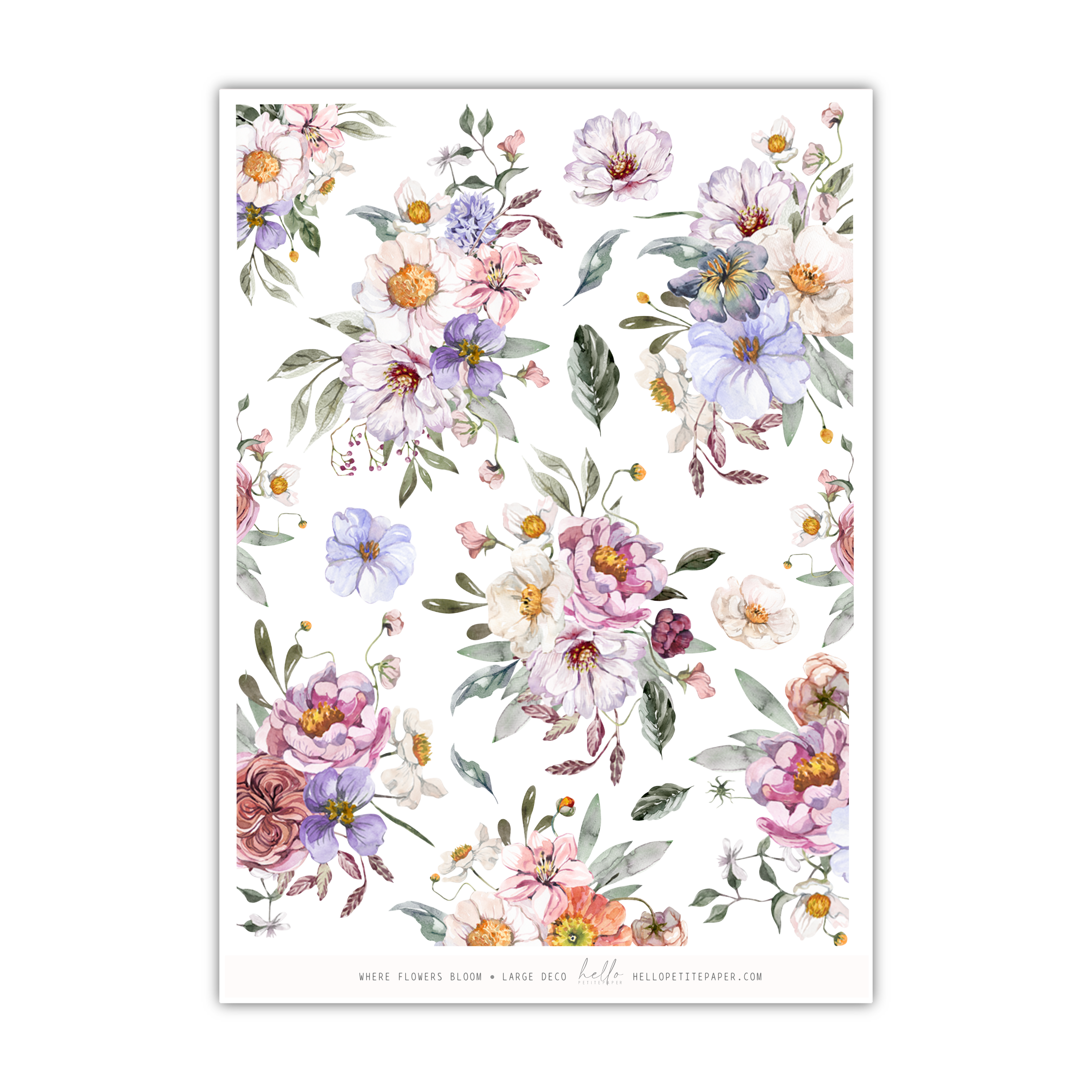 Where Flowers Bloom | Large Florals | Hello Petite Paper Collab