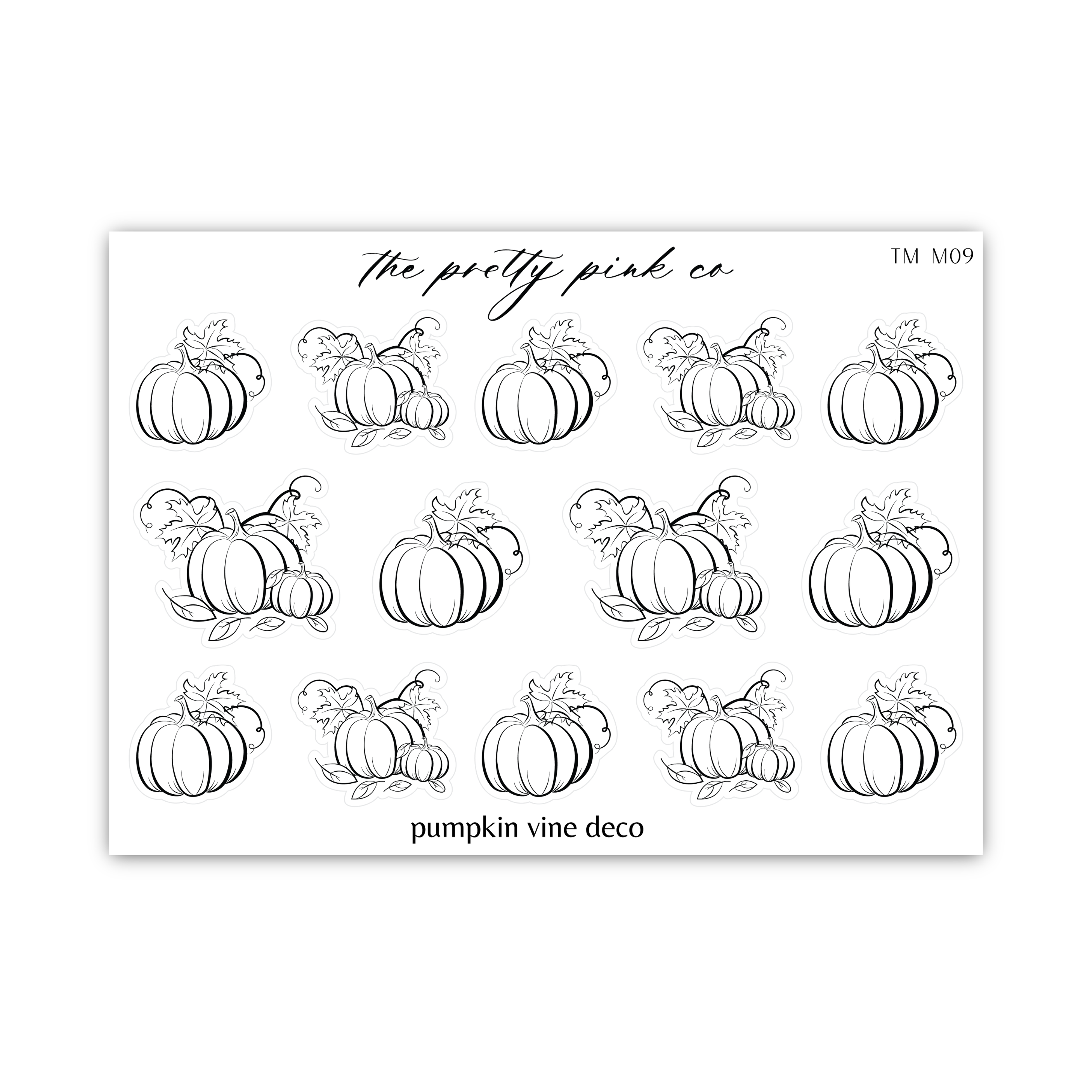 a sticker of pumpkins on a white background