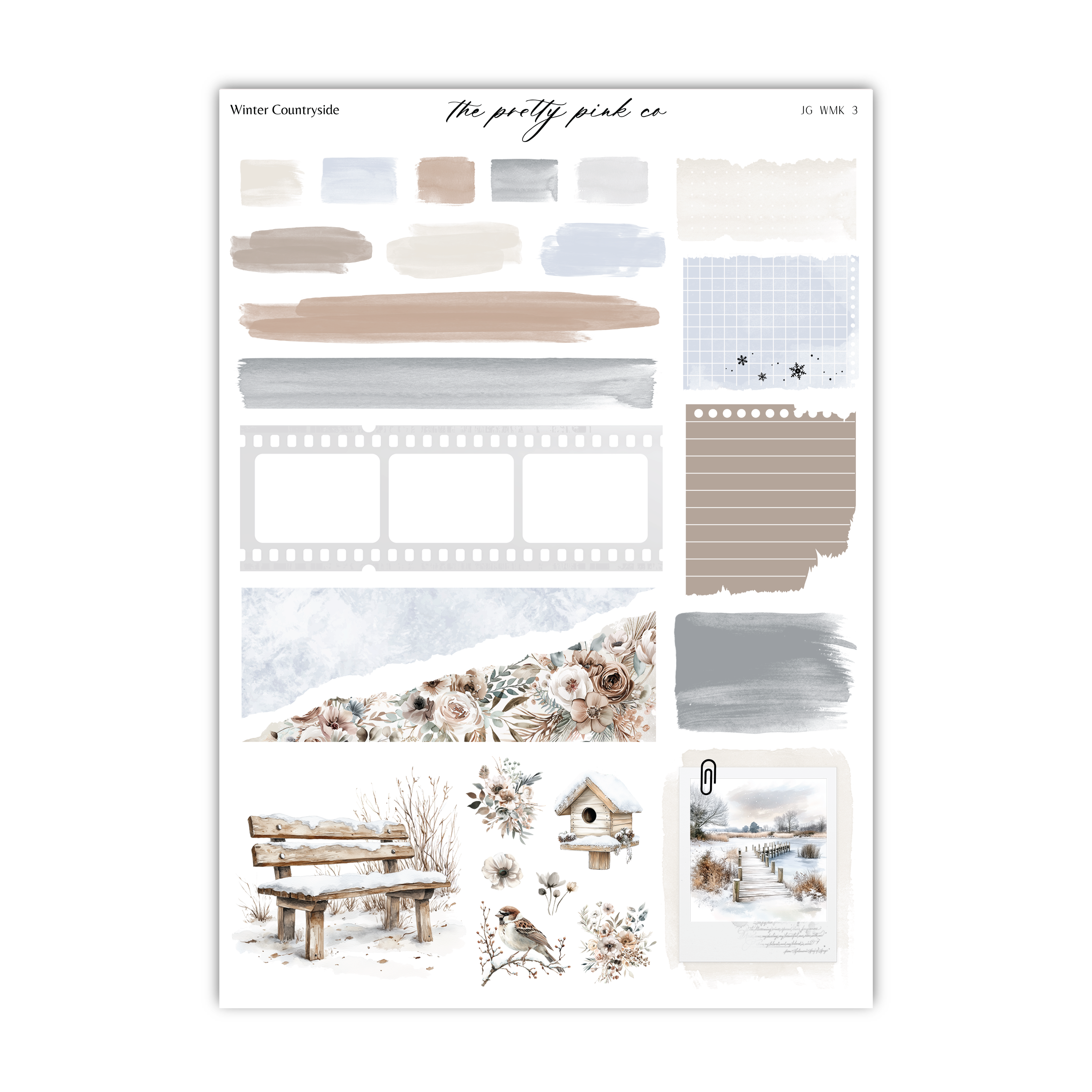 Winter Countryside | Foiled Weekly Kit