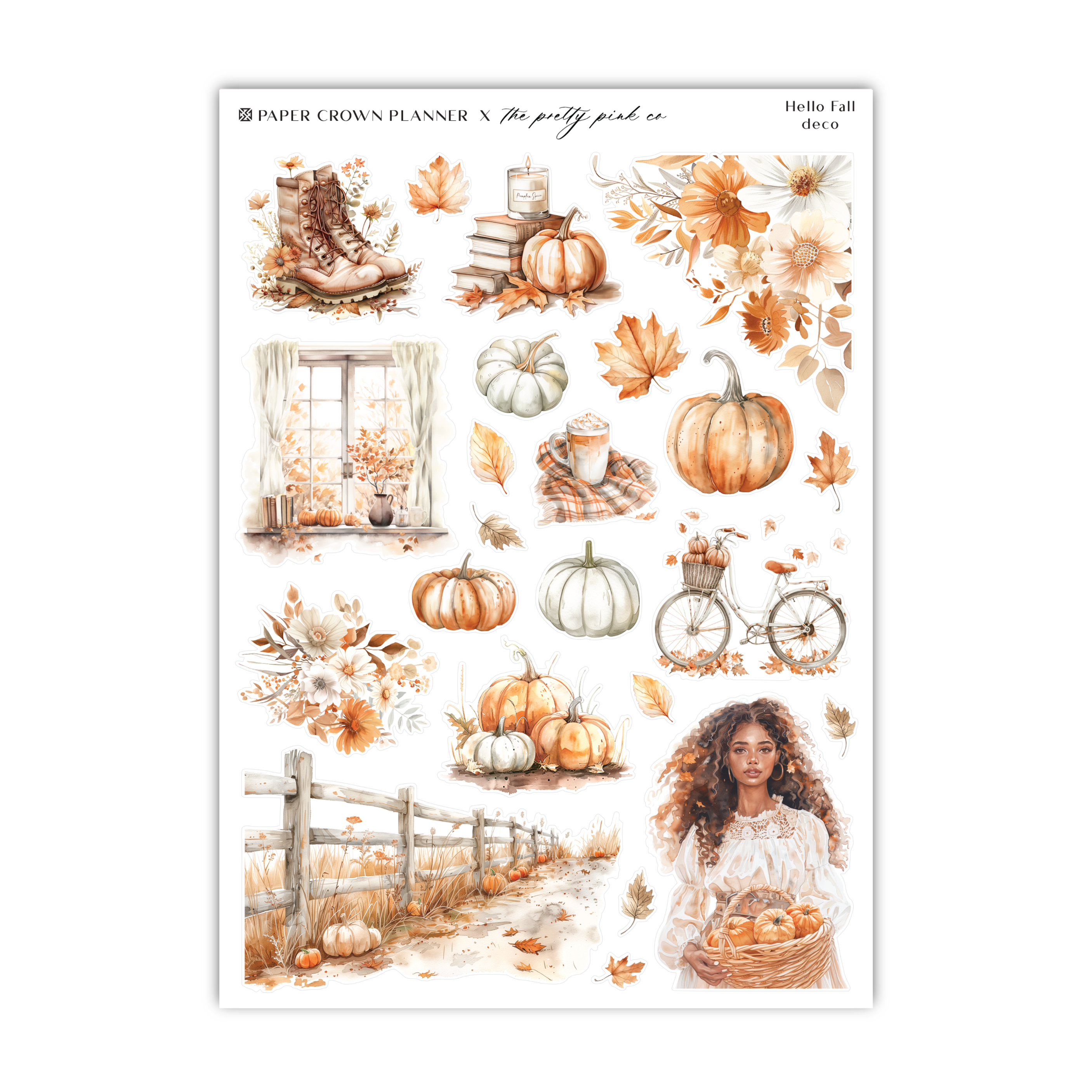 a sticker sheet of pumpkins and pumpkins