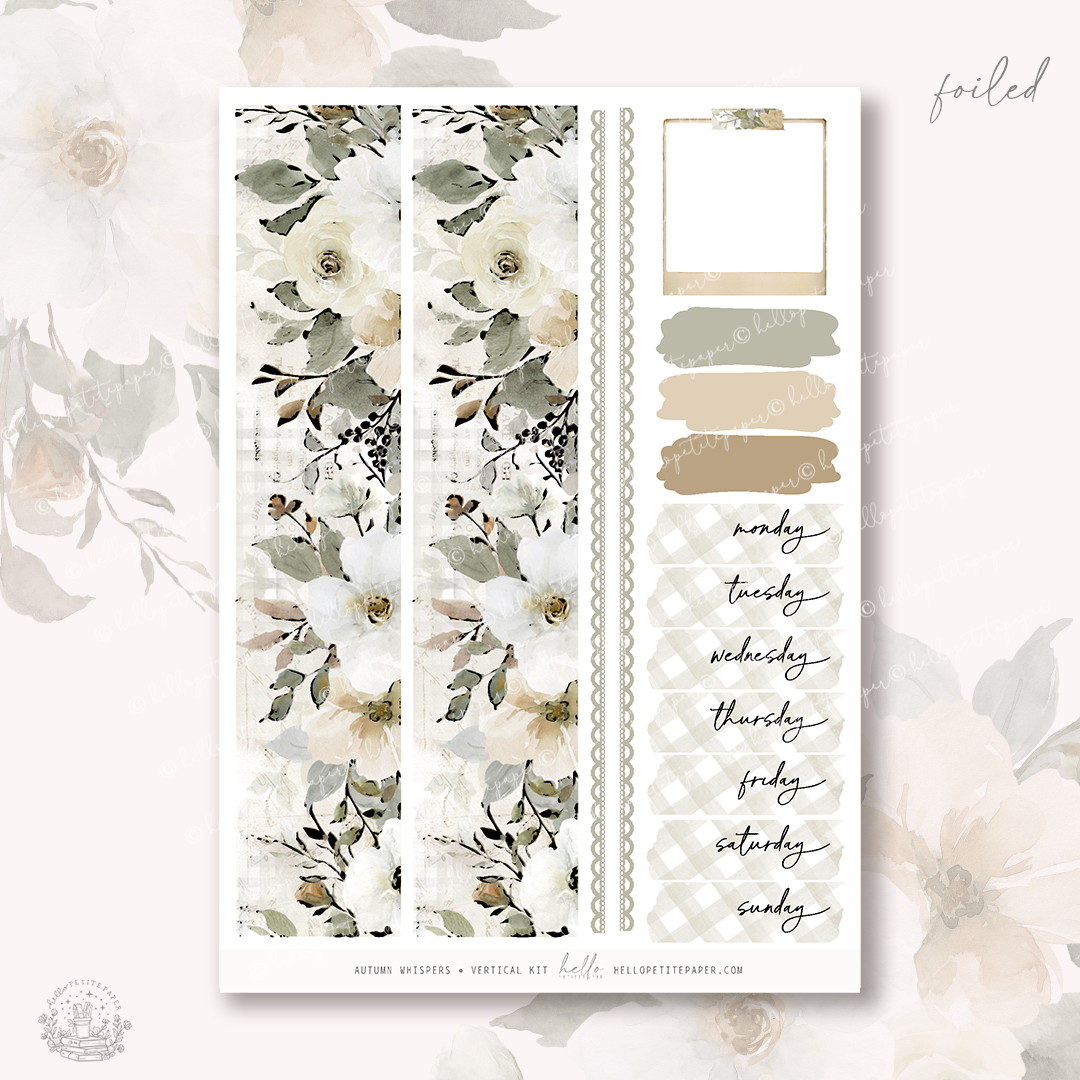 The image is a collage of various floral and decorative elements, including a repeating pattern of white and green flowers, a white frame, and a grid of colored squares. The collage is set against a background of pink and white flowers, creating a visually appealing and harmonious composition.
