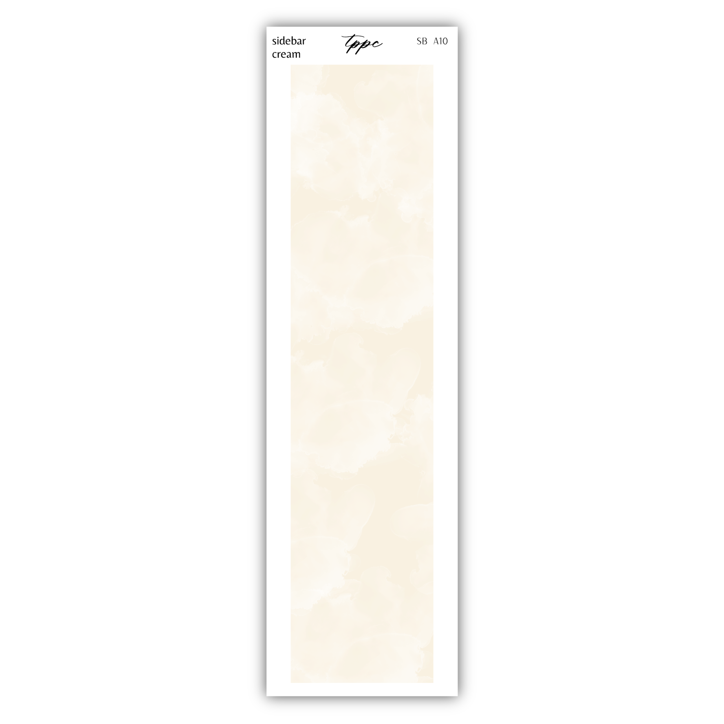 a white bookmark with a white background