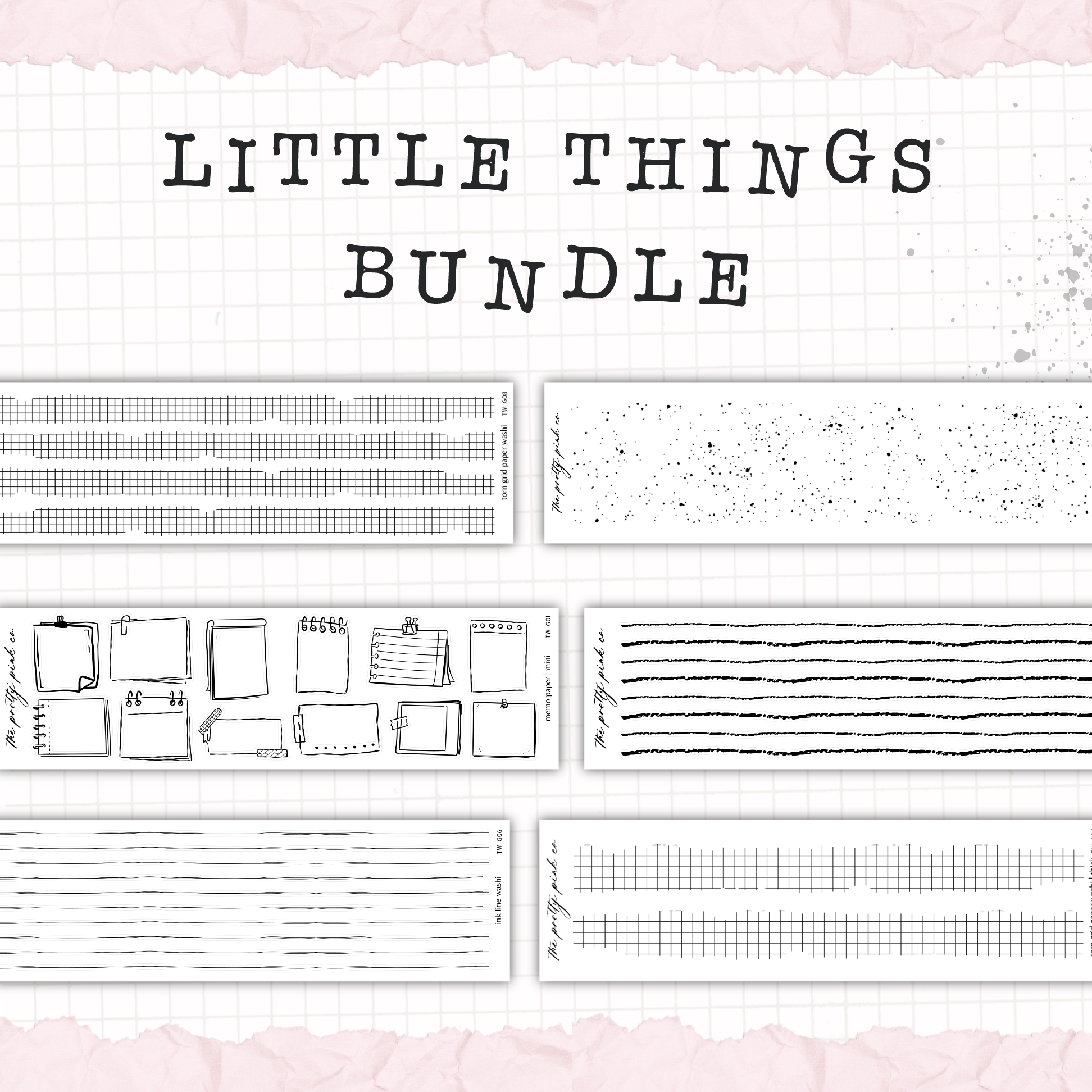 the little things bundle is shown in black and white