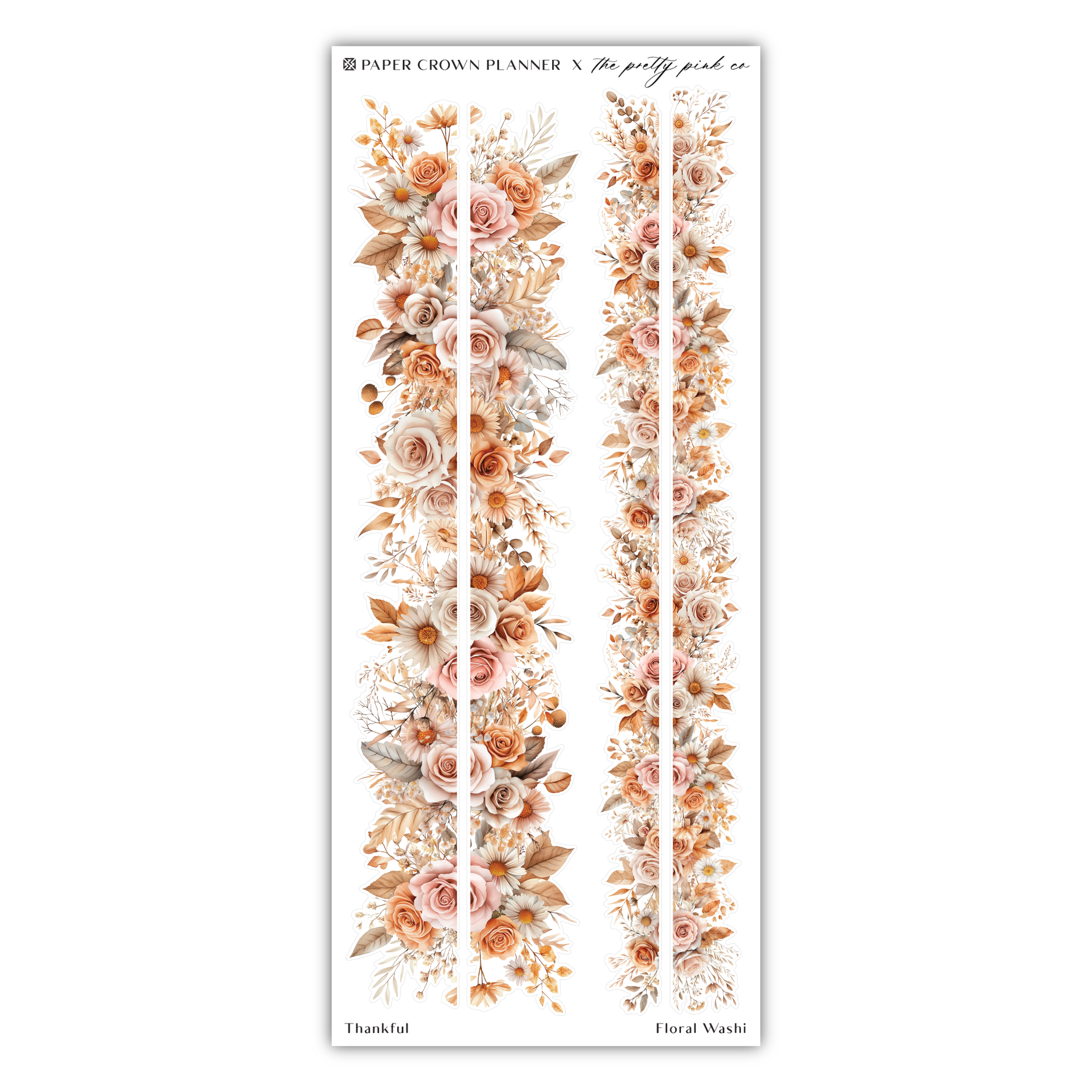 a sticker of flowers and leaves on a white background