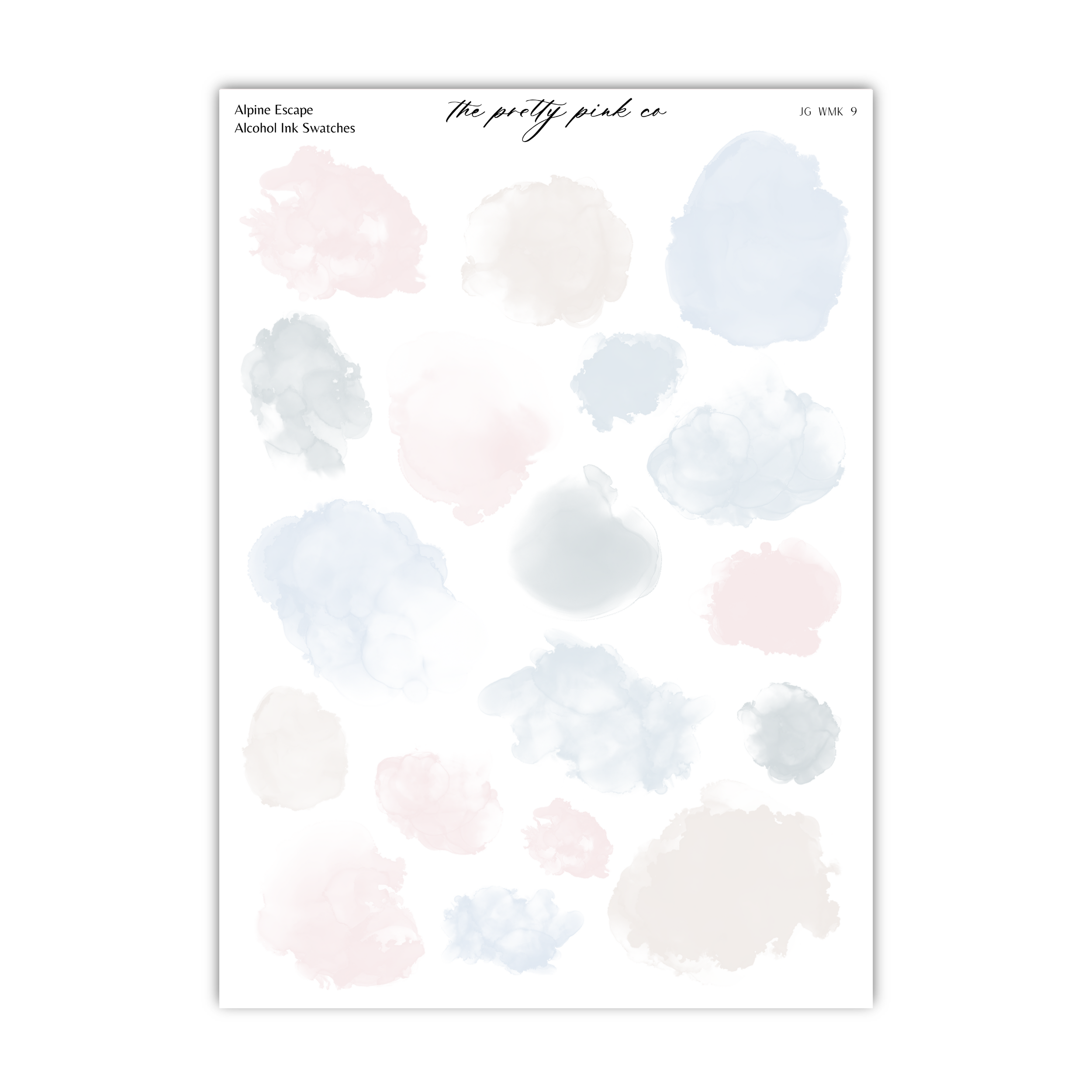 a sheet of watercolor paint on a white background