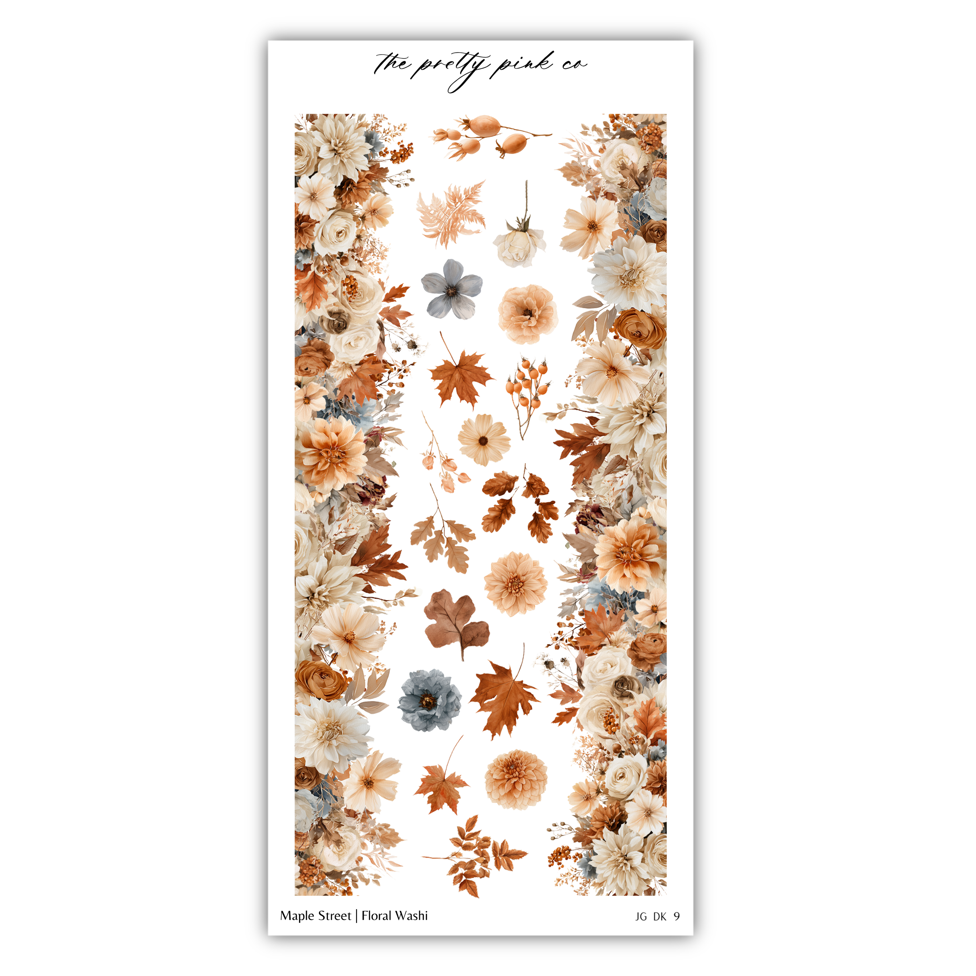 The image is a collage of various floral elements, including flowers, leaves, and branches, arranged in a visually appealing manner.
