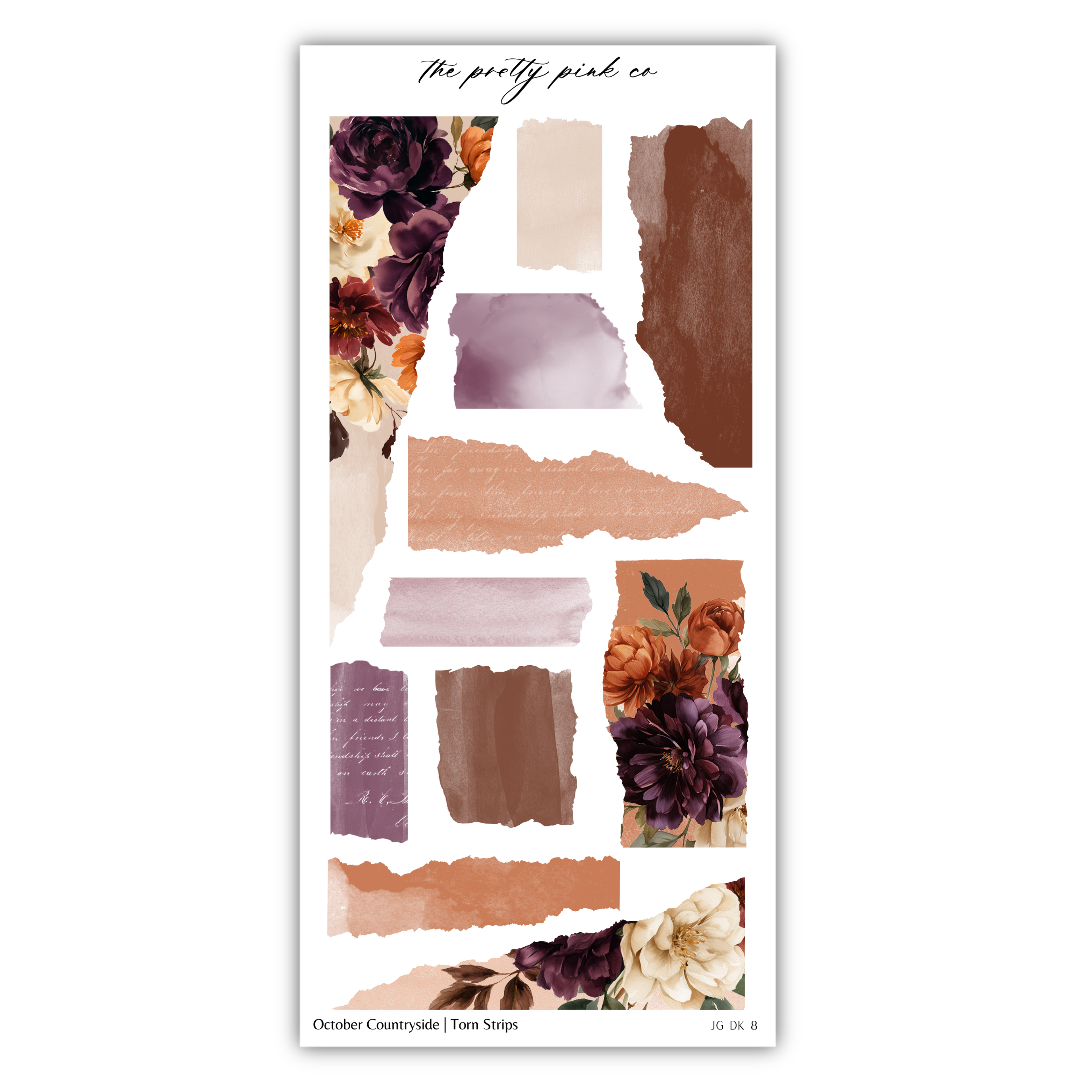 The image is a collage of various autumn-themed elements, including floral and autumnal colors, as well as torn strips. The collage appears to be a creative and artistic representation of the season.