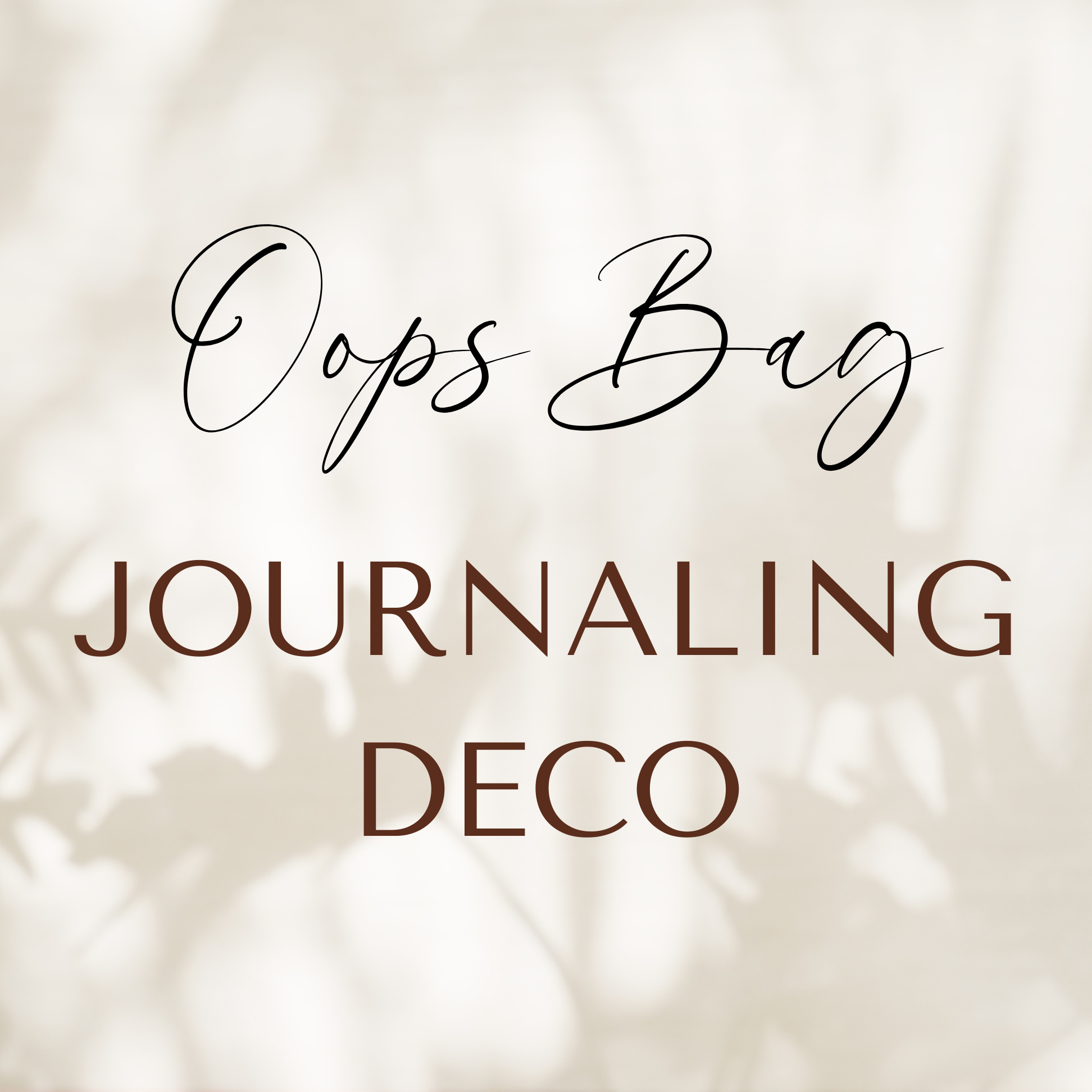 Oops Bag | Journaling Deco