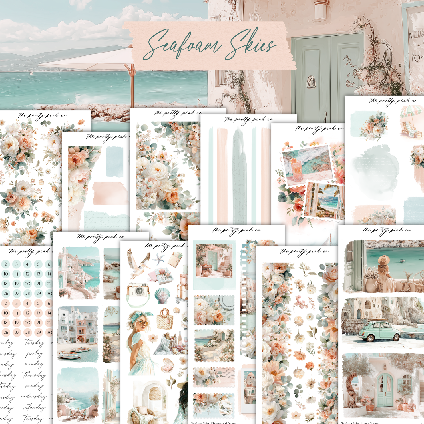 Seafoam Skies | Decorative Kit