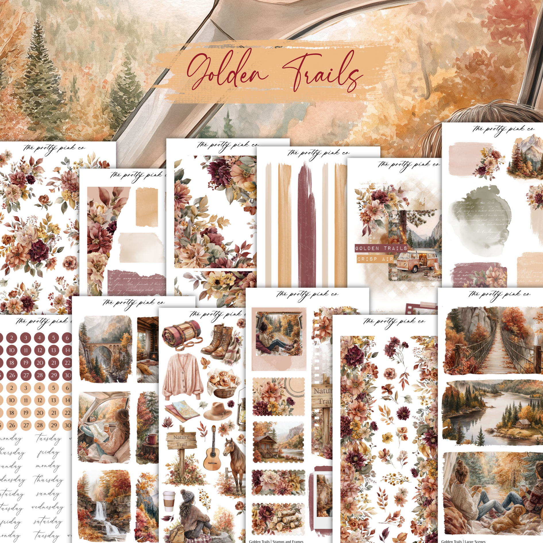 Golden Trails | Decorative Kit