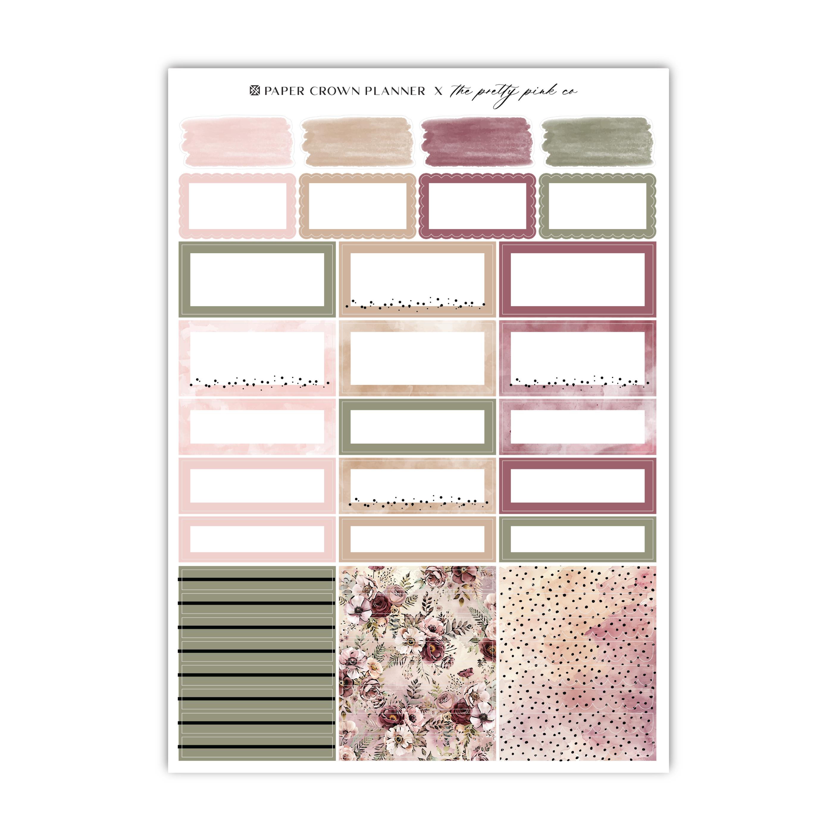 a planner sticker with a variety of different colors and patterns