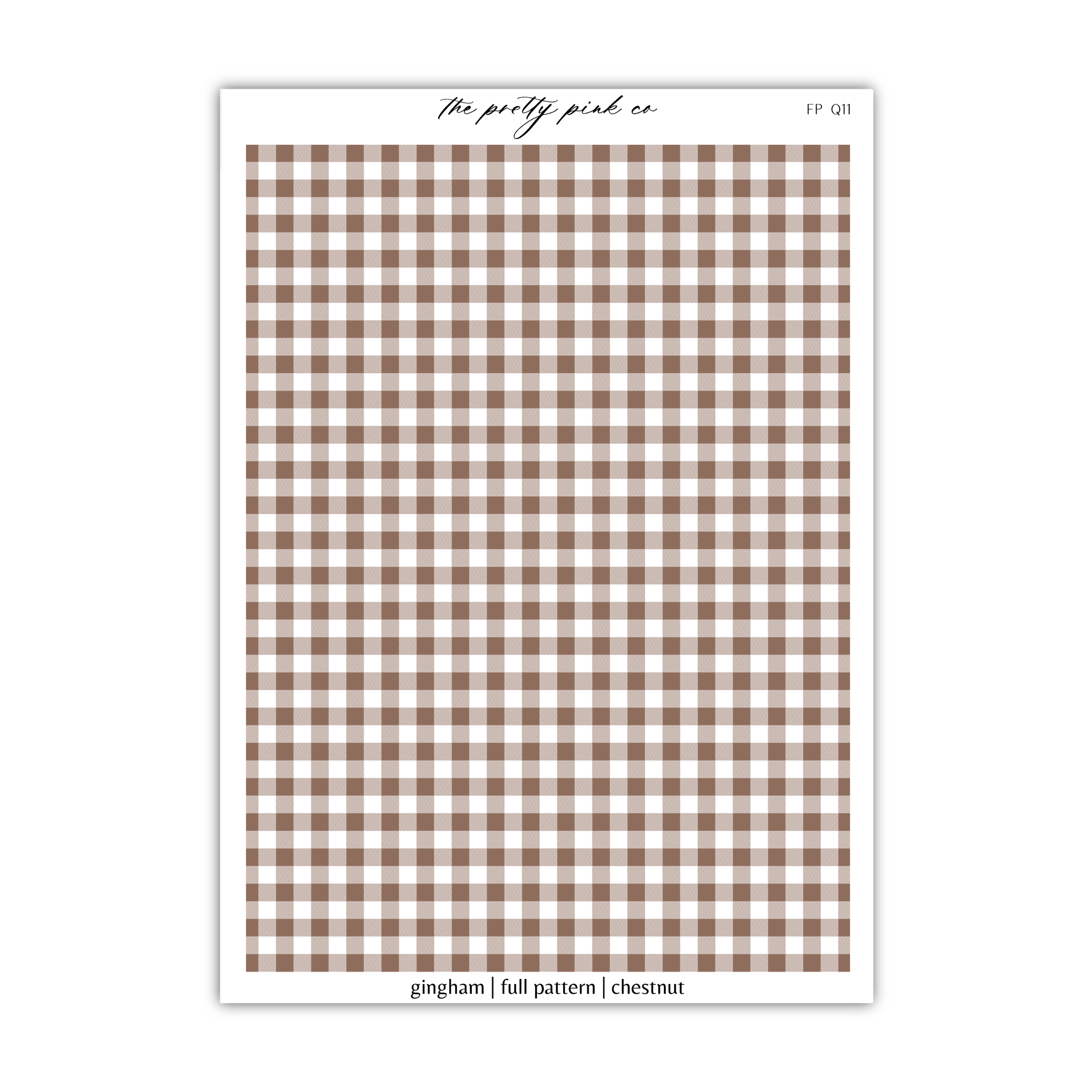 a brown and white gingham checkered pattern