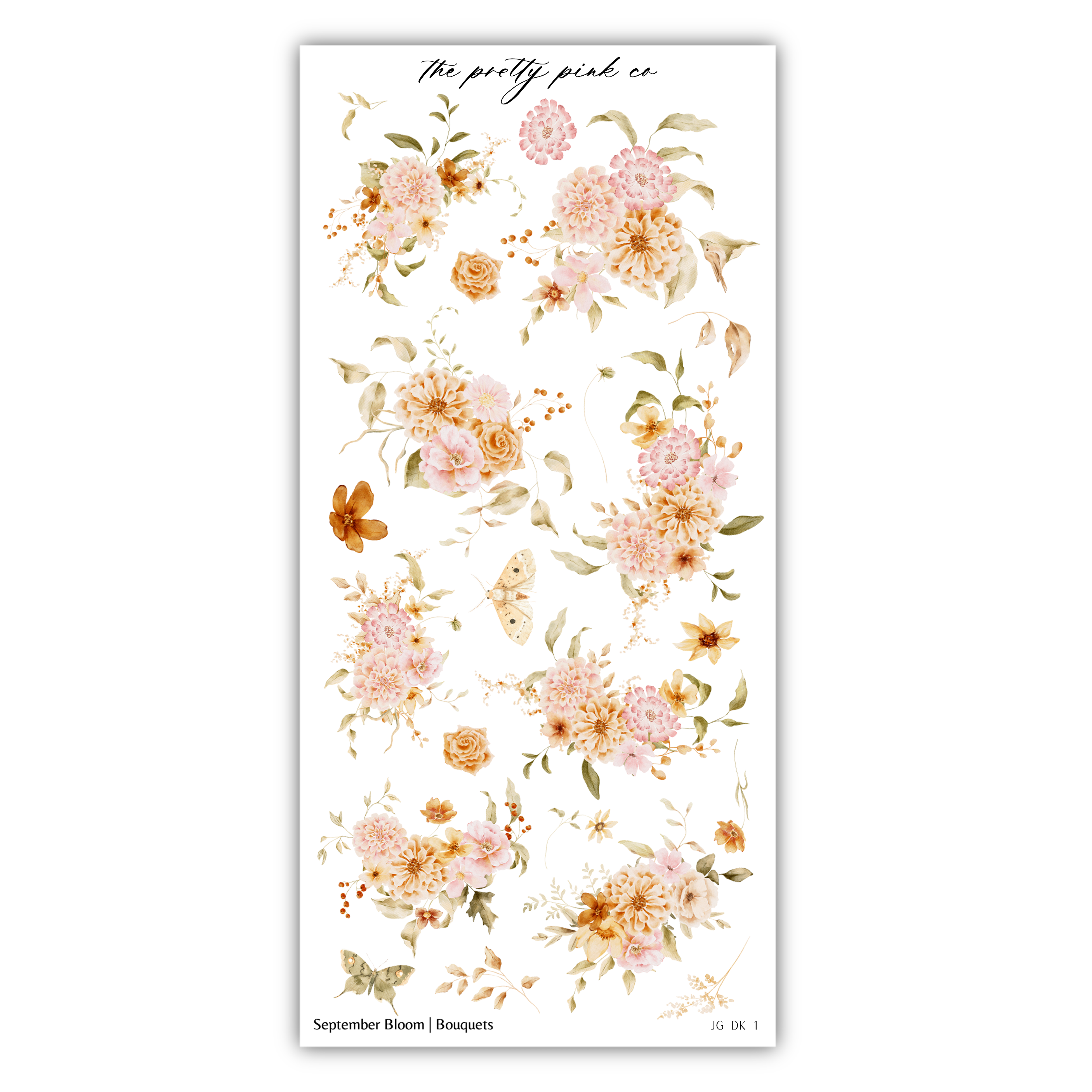 The image is a collage of various floral arrangements, including different types of flowers and leaves, all set against a white background.