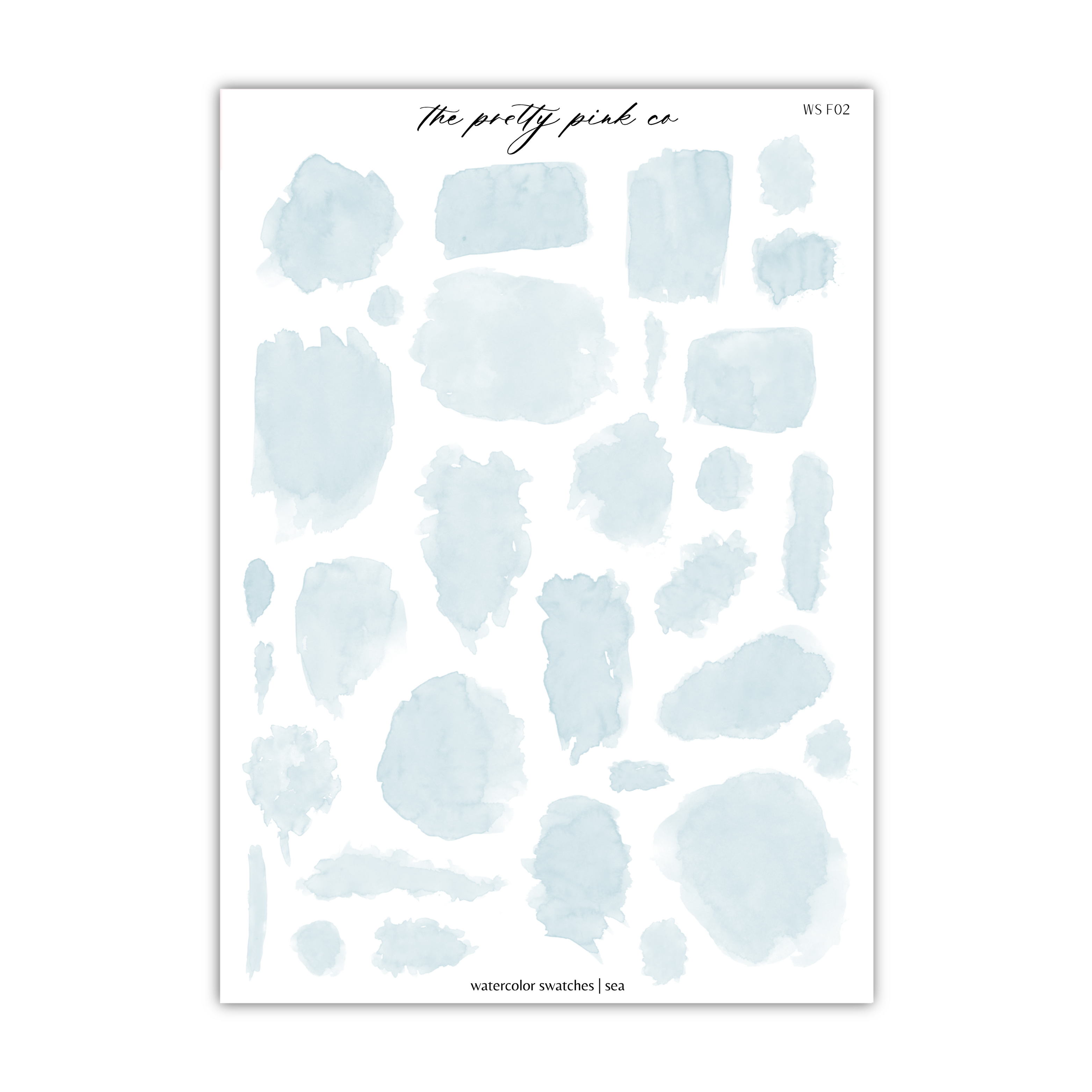 a sheet of blue watercolor paint on a white background