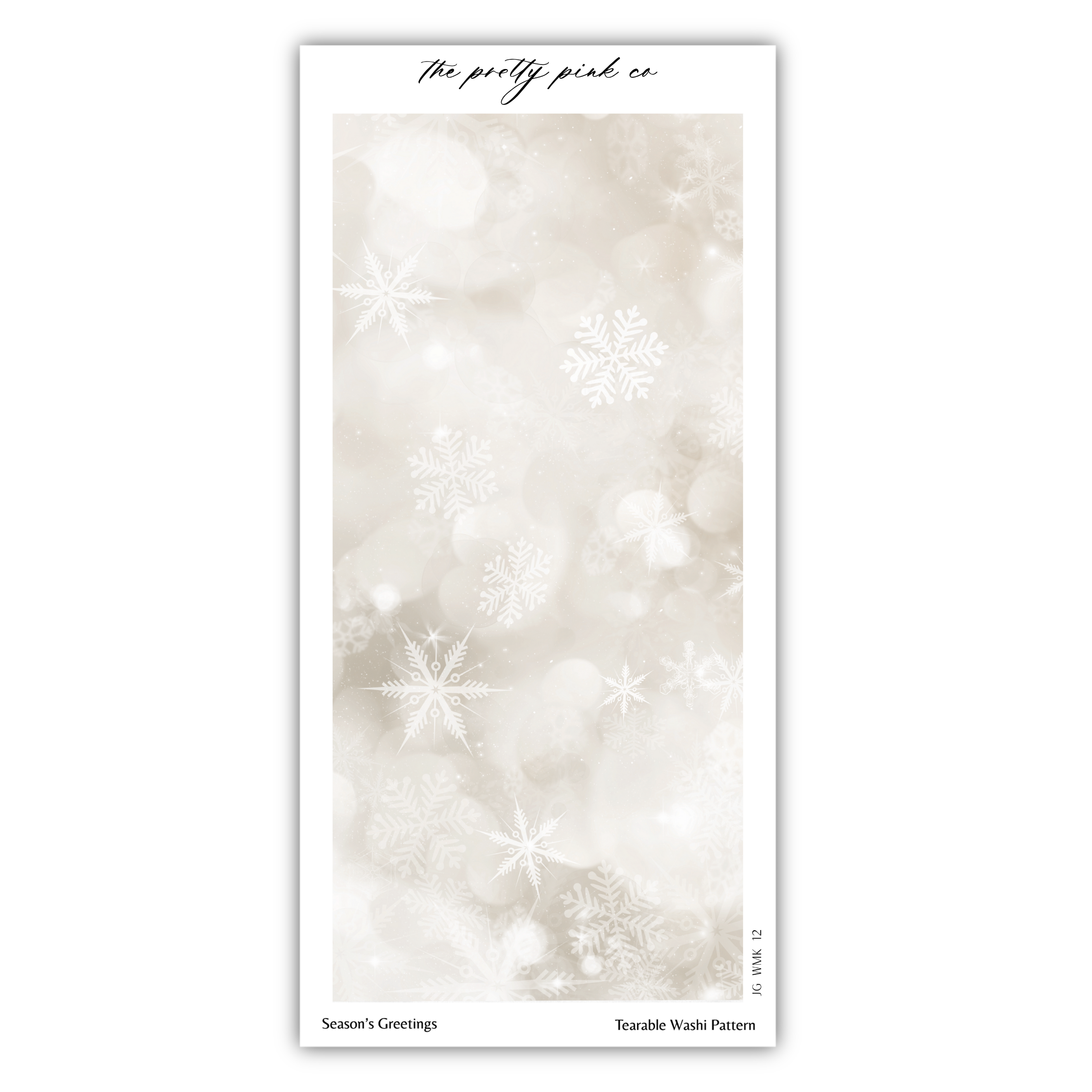 The image is a collage of various snowflakes and bokeh lights, creating a wintery and festive atmosphere.