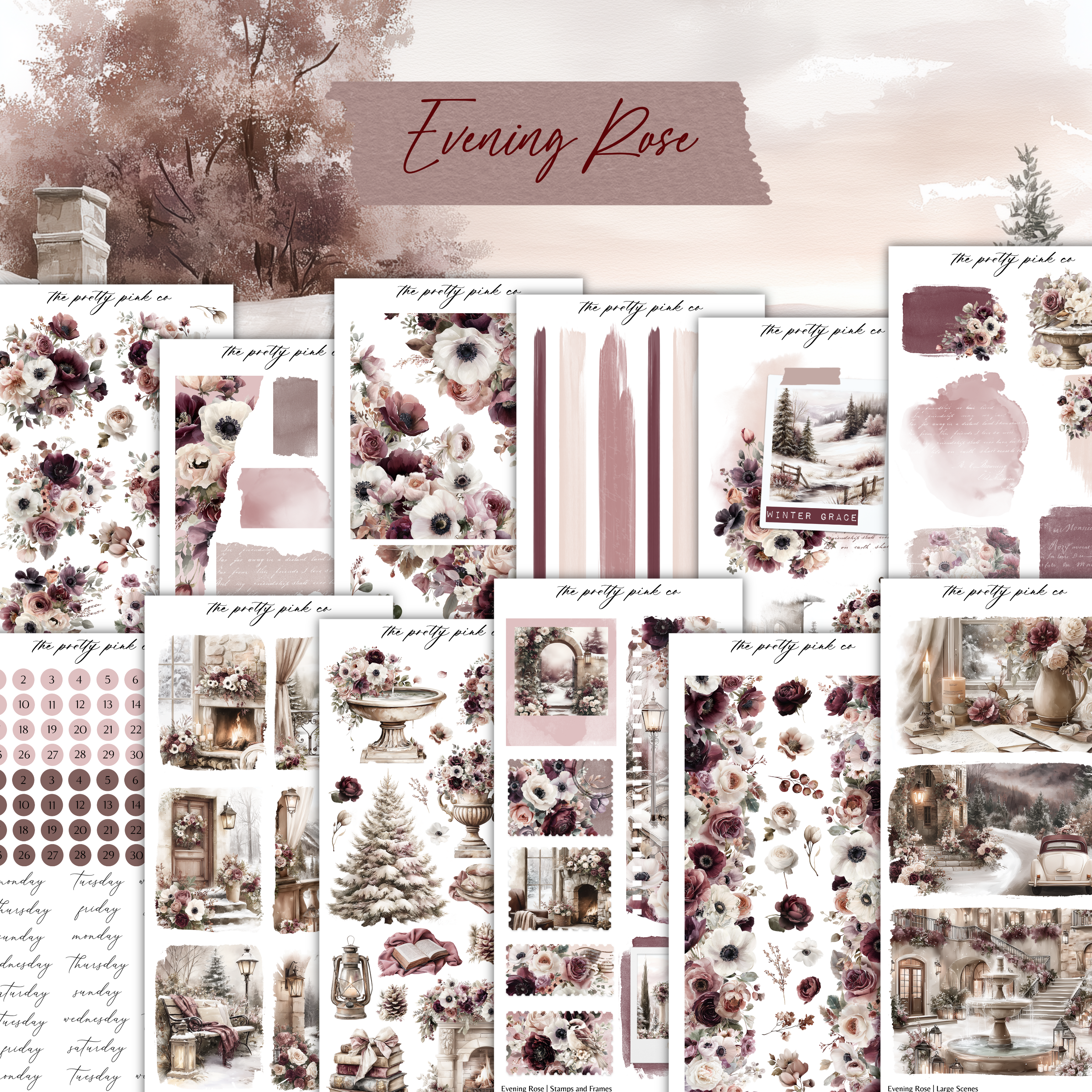 Evening Rose | Decorative Kit