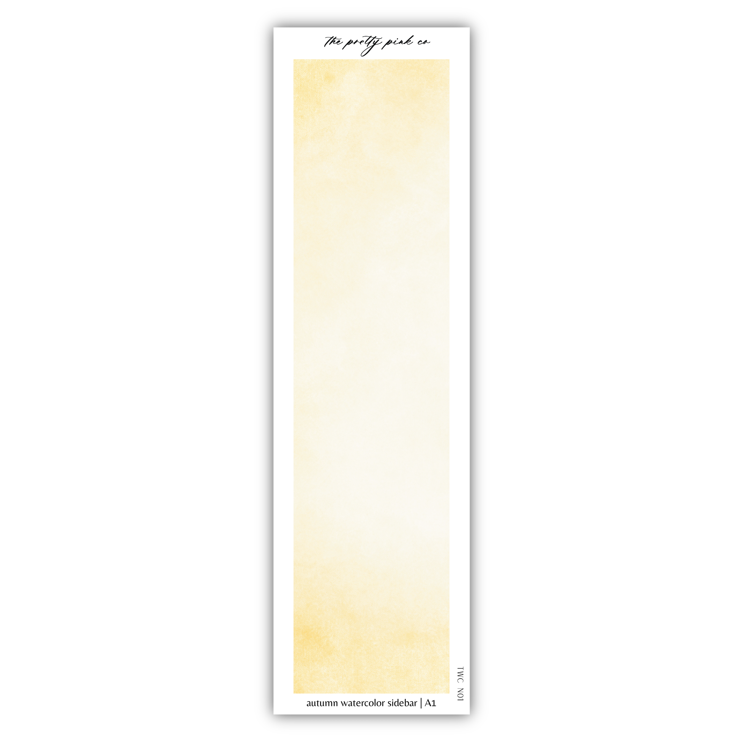 a yellow bookmark on a black background