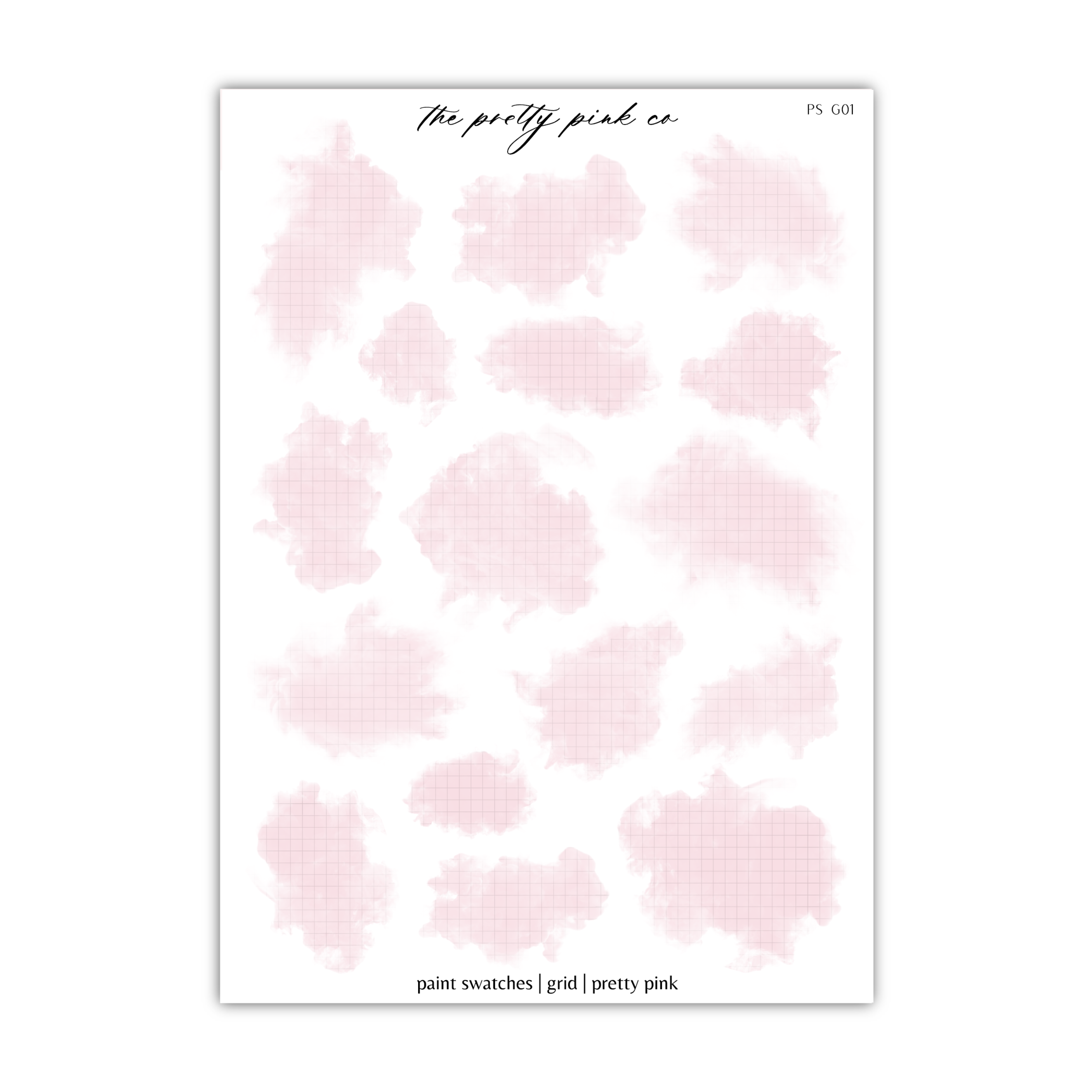 a pink watercolor pattern on a white background