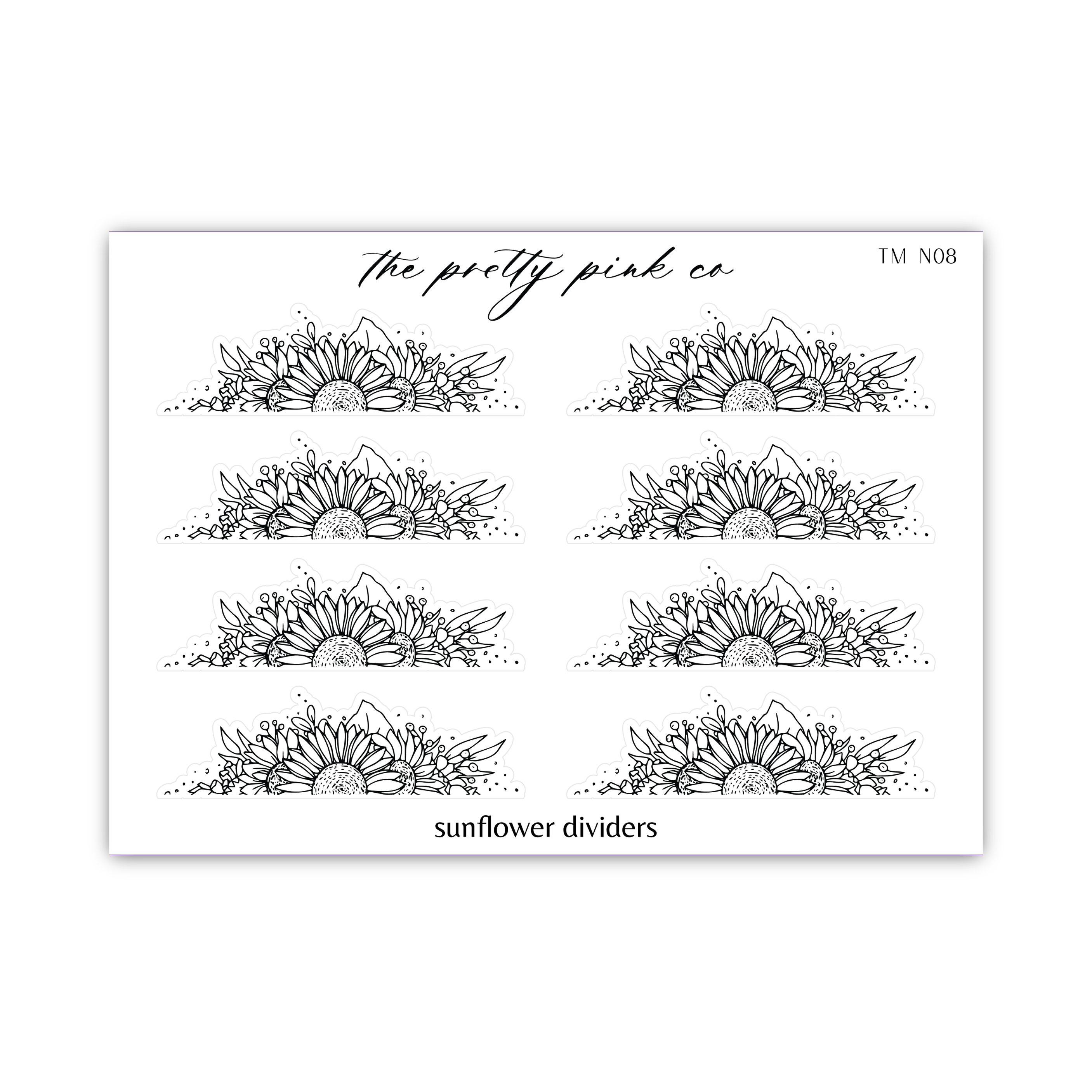 the sunflower dividers stamp set