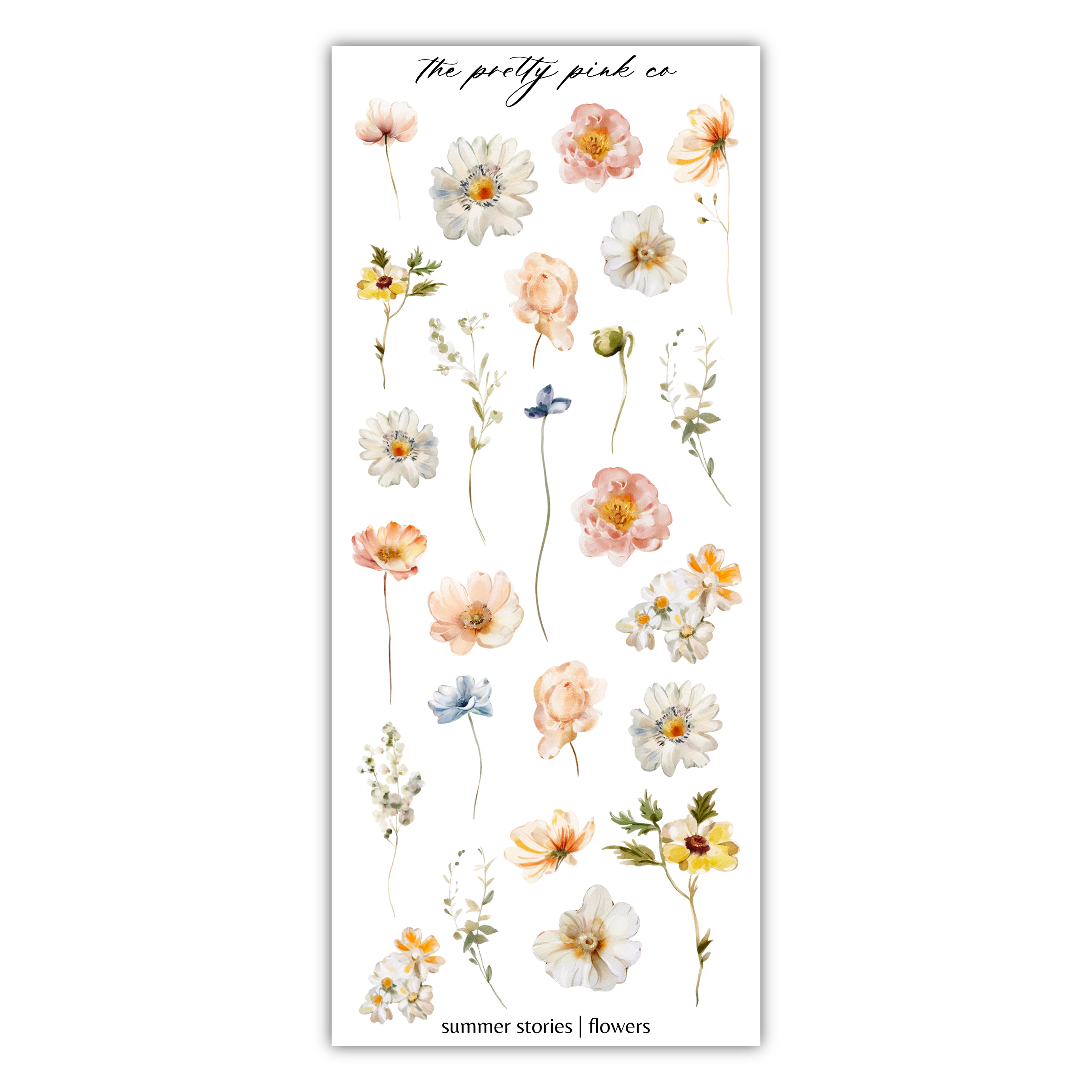 a sticker with flowers and butterflies on it