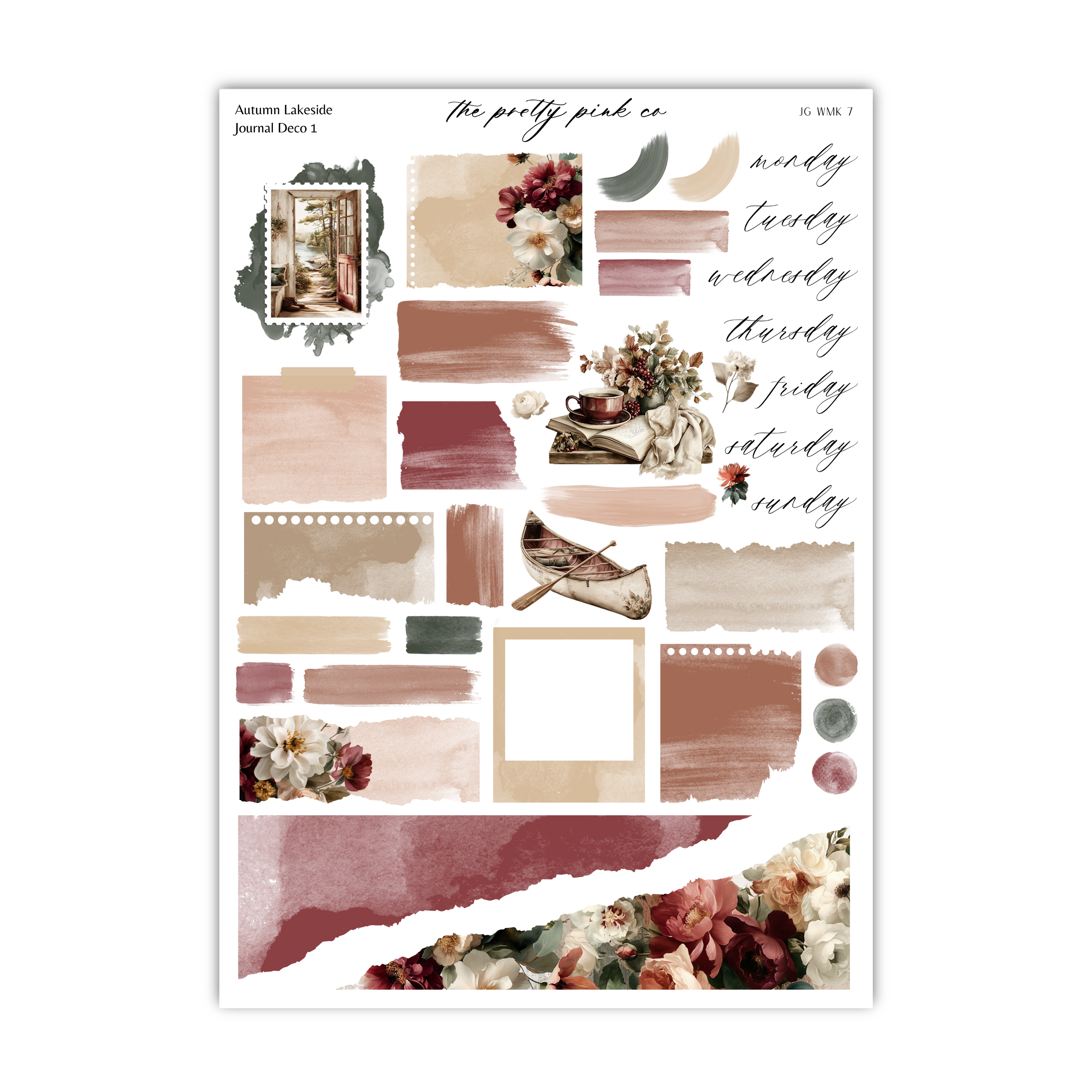 The image is a collage of various elements, including a window, flowers, a boat, and other decorative items, arranged in a visually appealing manner.